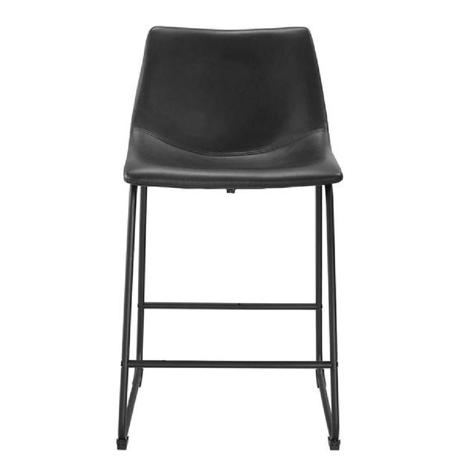 Faux Leather Counter Height Stool - image-1