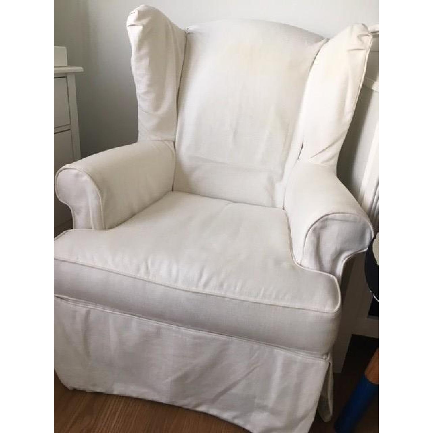 Pottery Barn Kids Modern Wingback Slipcovered Glider Chair - image-3