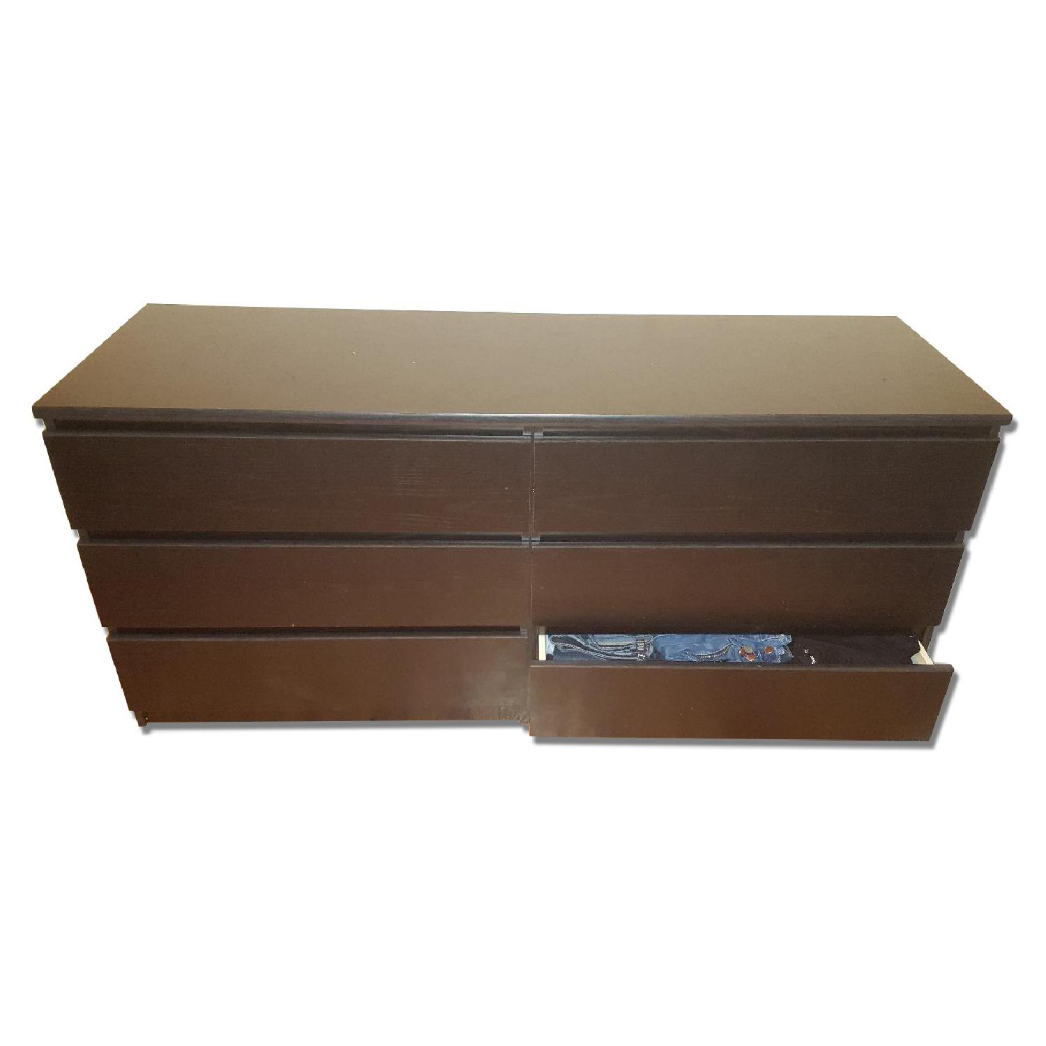 6 Drawer Black Dresser AptDeco