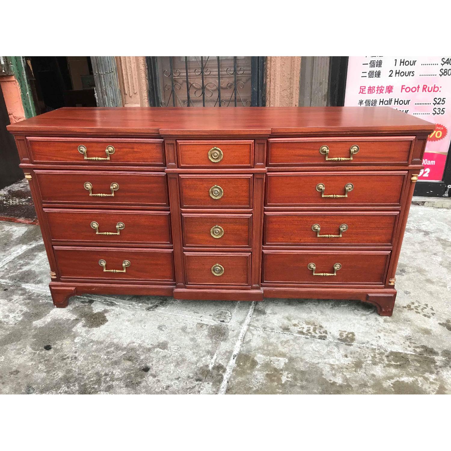 Vintage Continental Furniture Mahogany Dresser - image-3