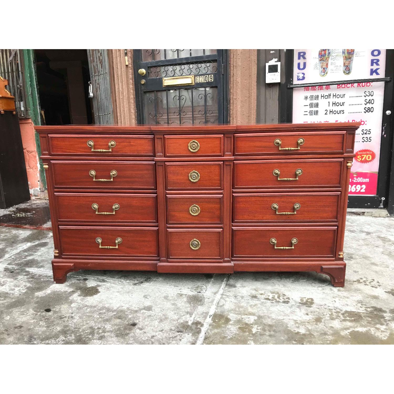 Vintage Continental Furniture Mahogany Dresser - image-15