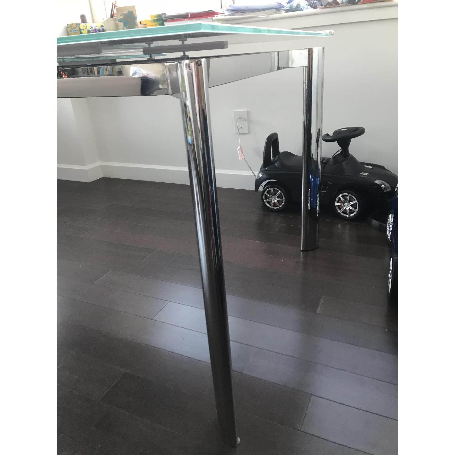 Modani Glass Extendable Modern Dining Table in White - image-4