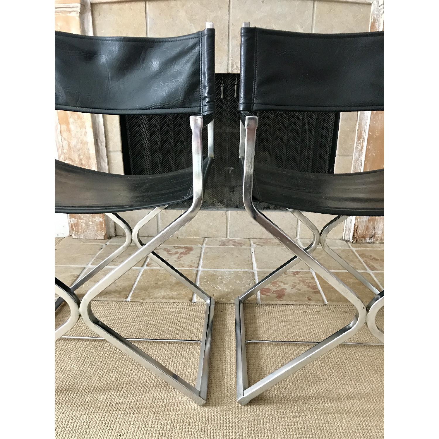 Virtue Brothers Mid Century Black Chrome Director's Chair - image-2