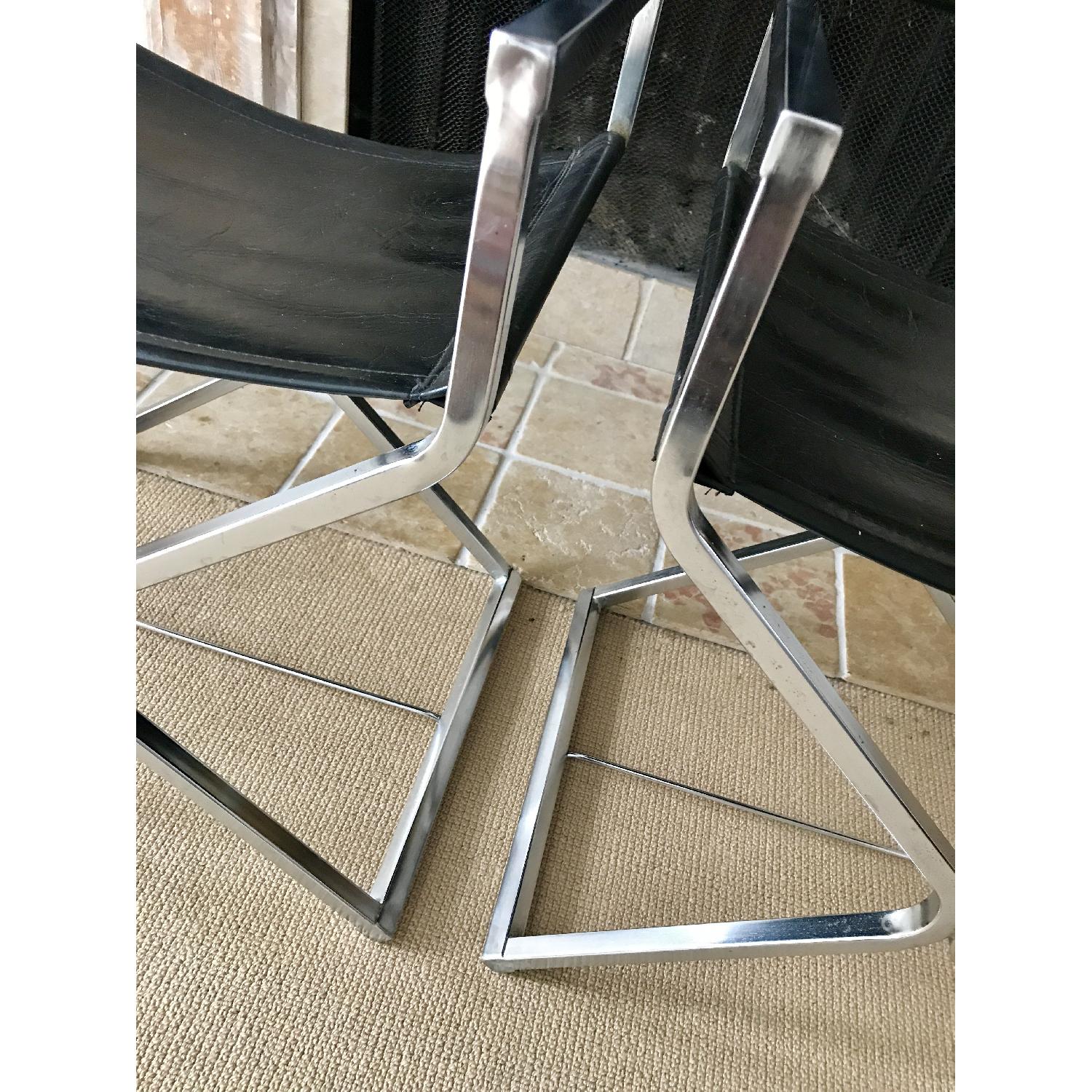 Virtue Brothers Mid Century Black Chrome Director's Chair - image-3