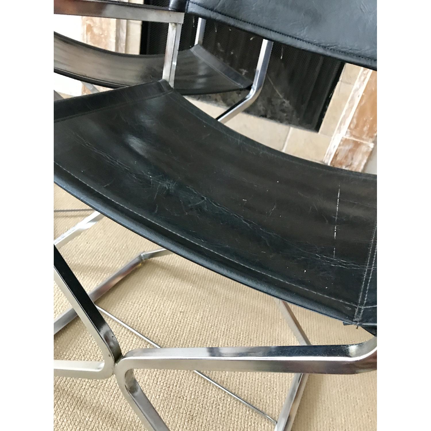 Virtue Brothers Mid Century Black Chrome Director's Chair - image-7
