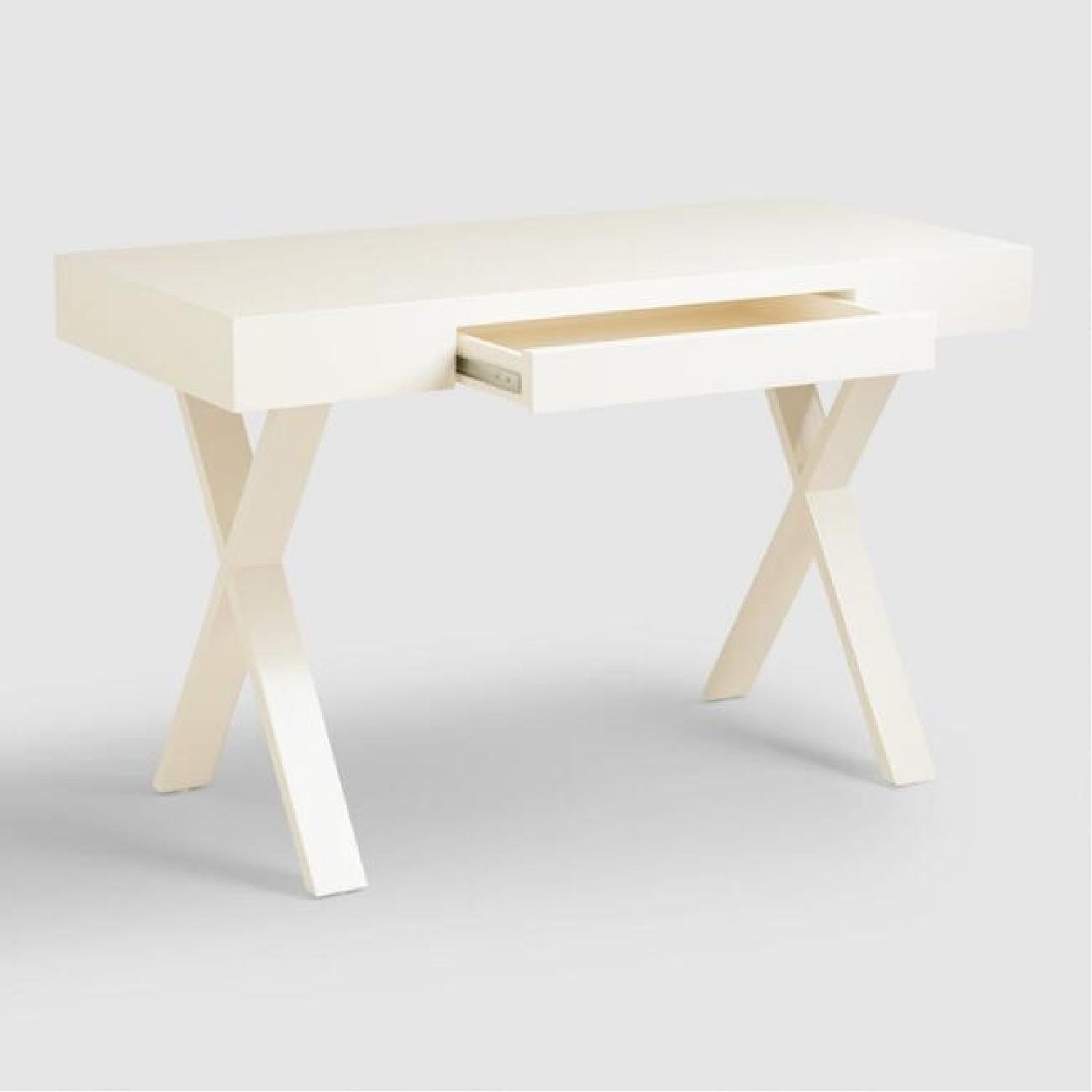 World Market White Wood Josephine Desk - image-3