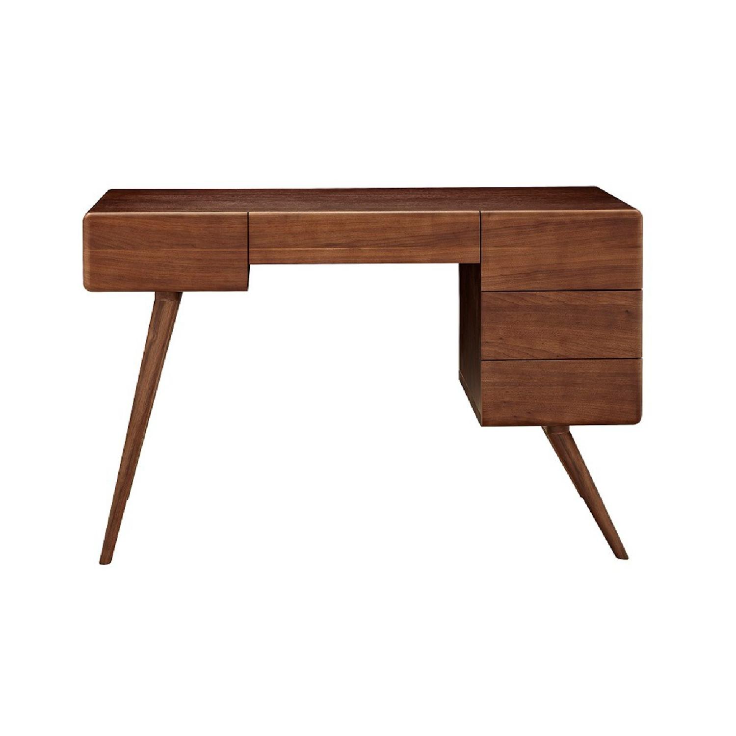 Modern Office Desk in Walnut Veneer - image-1