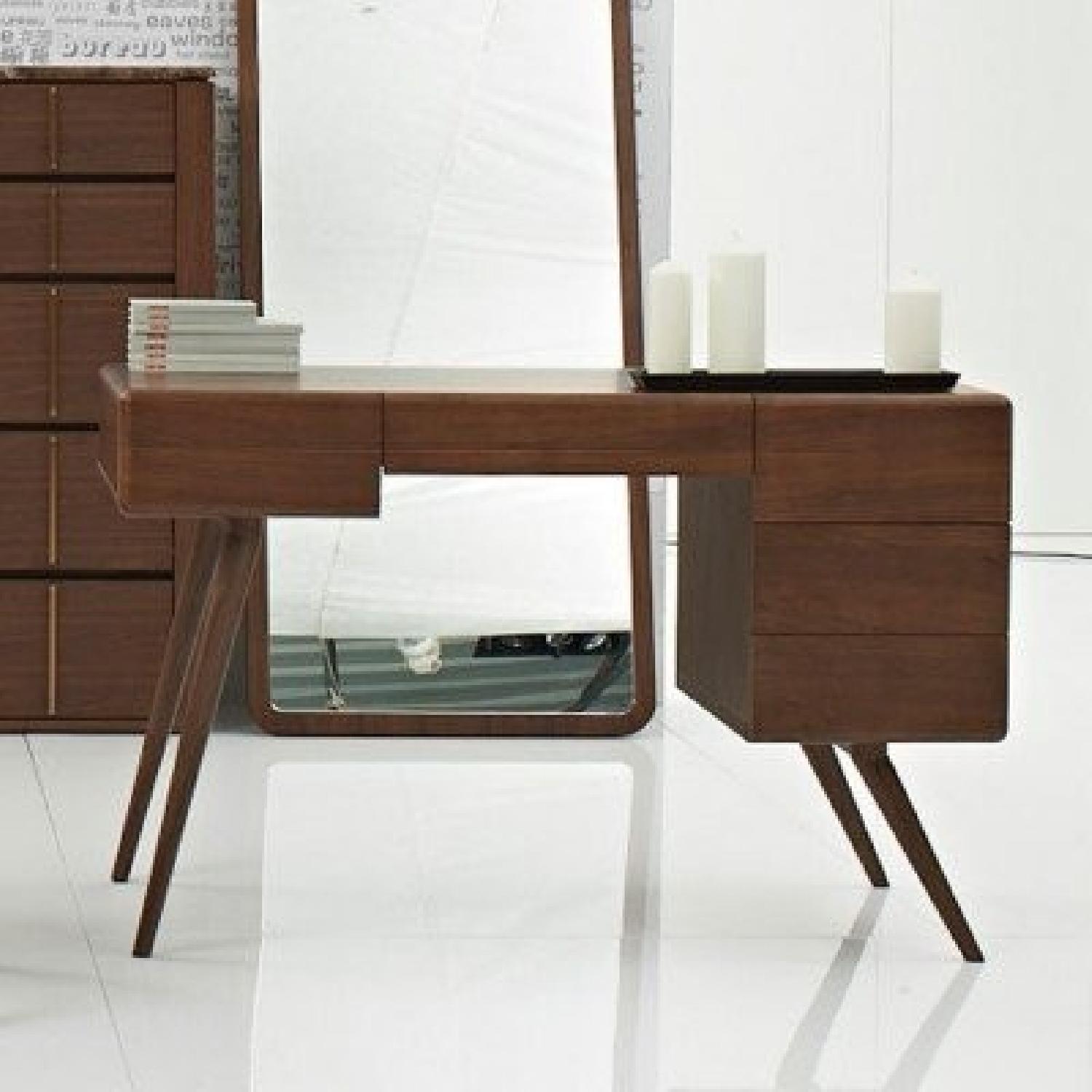 Modern Office Desk in Walnut Veneer - image-2