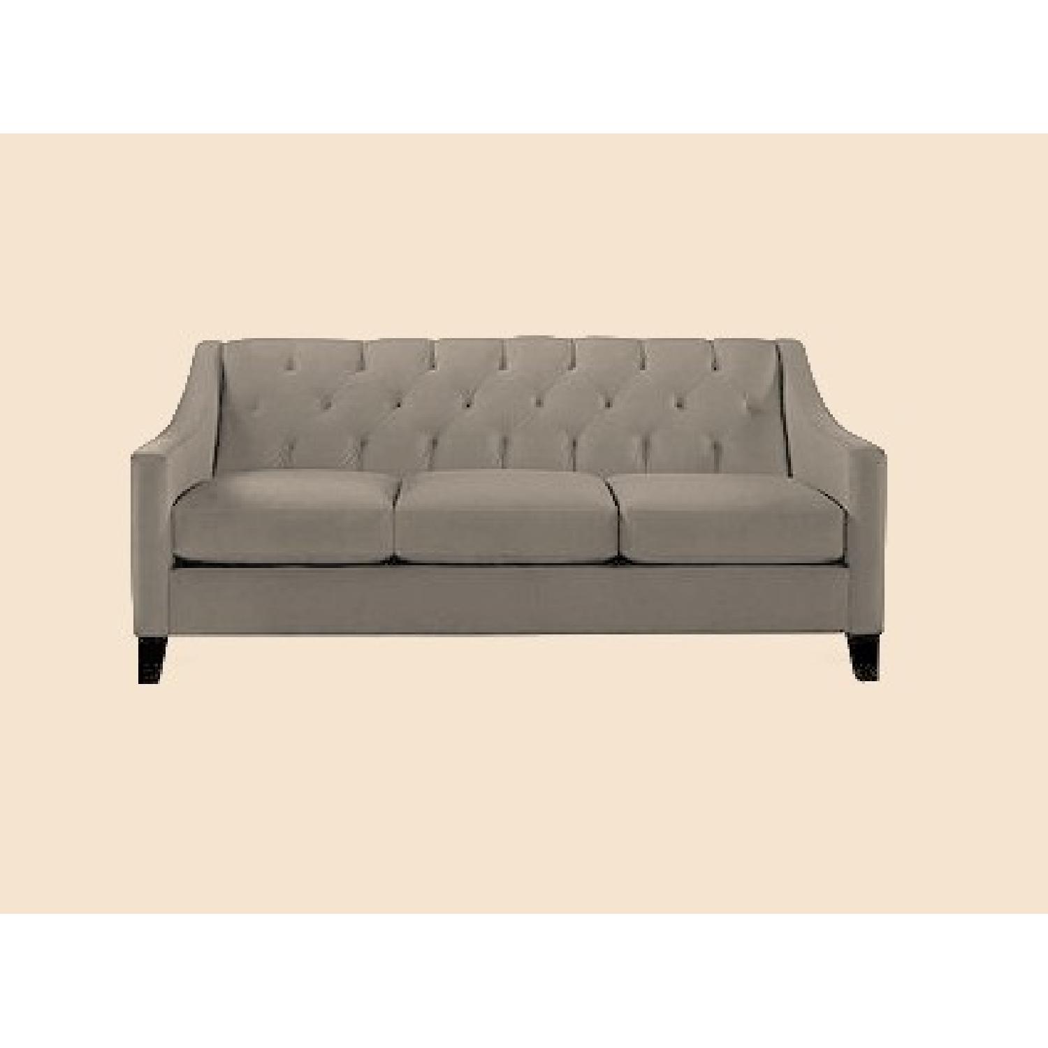 Macy's Chloe Granite Tufted Sofa AptDeco