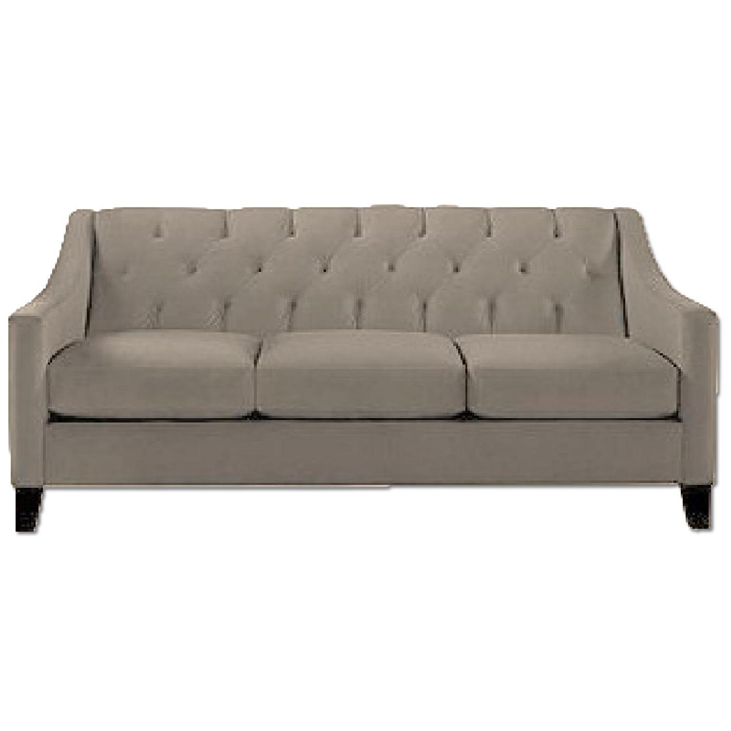 Macy's Chloe Granite Tufted Sofa AptDeco