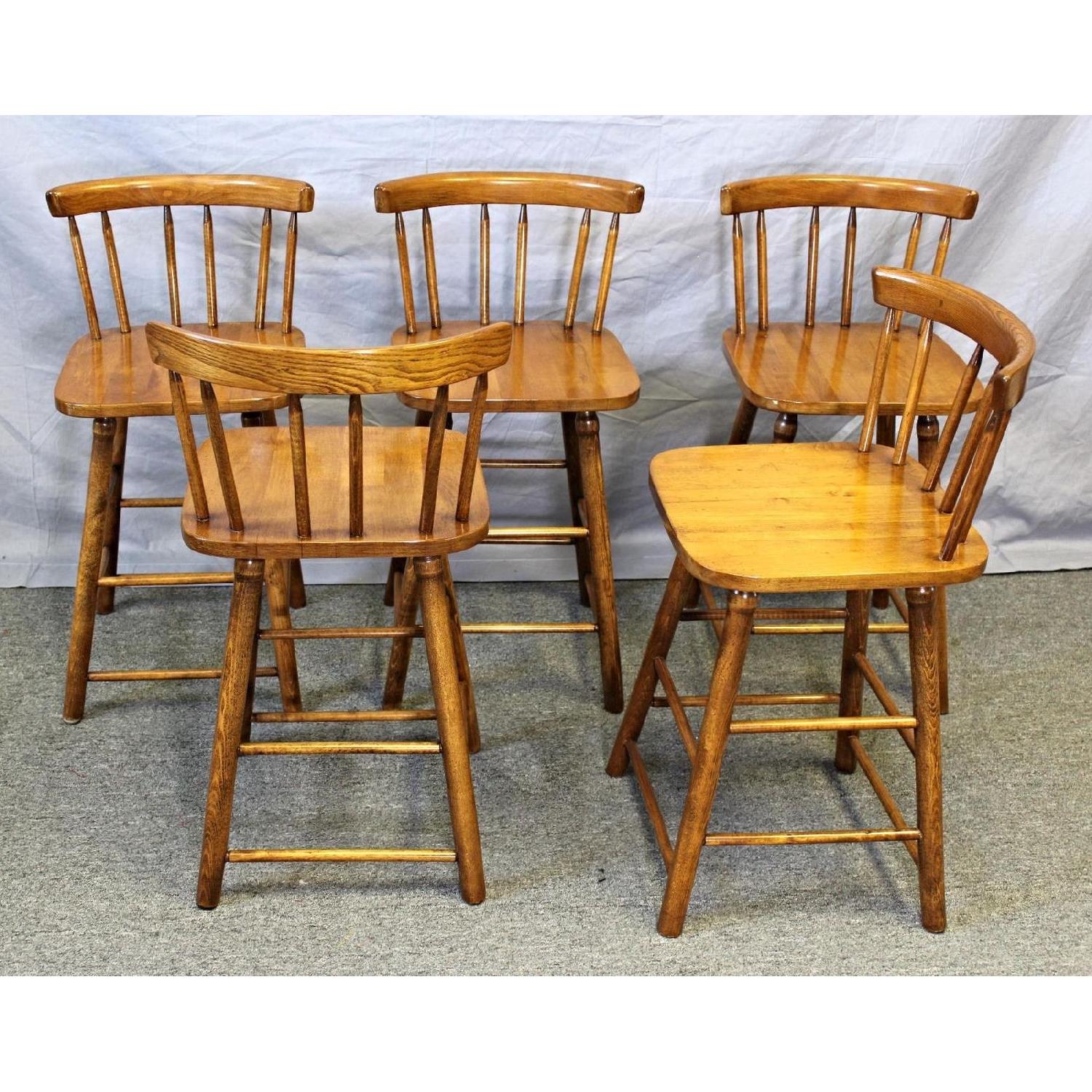 Walnut Spindle Back Side Chair/Counter Stool - image-3