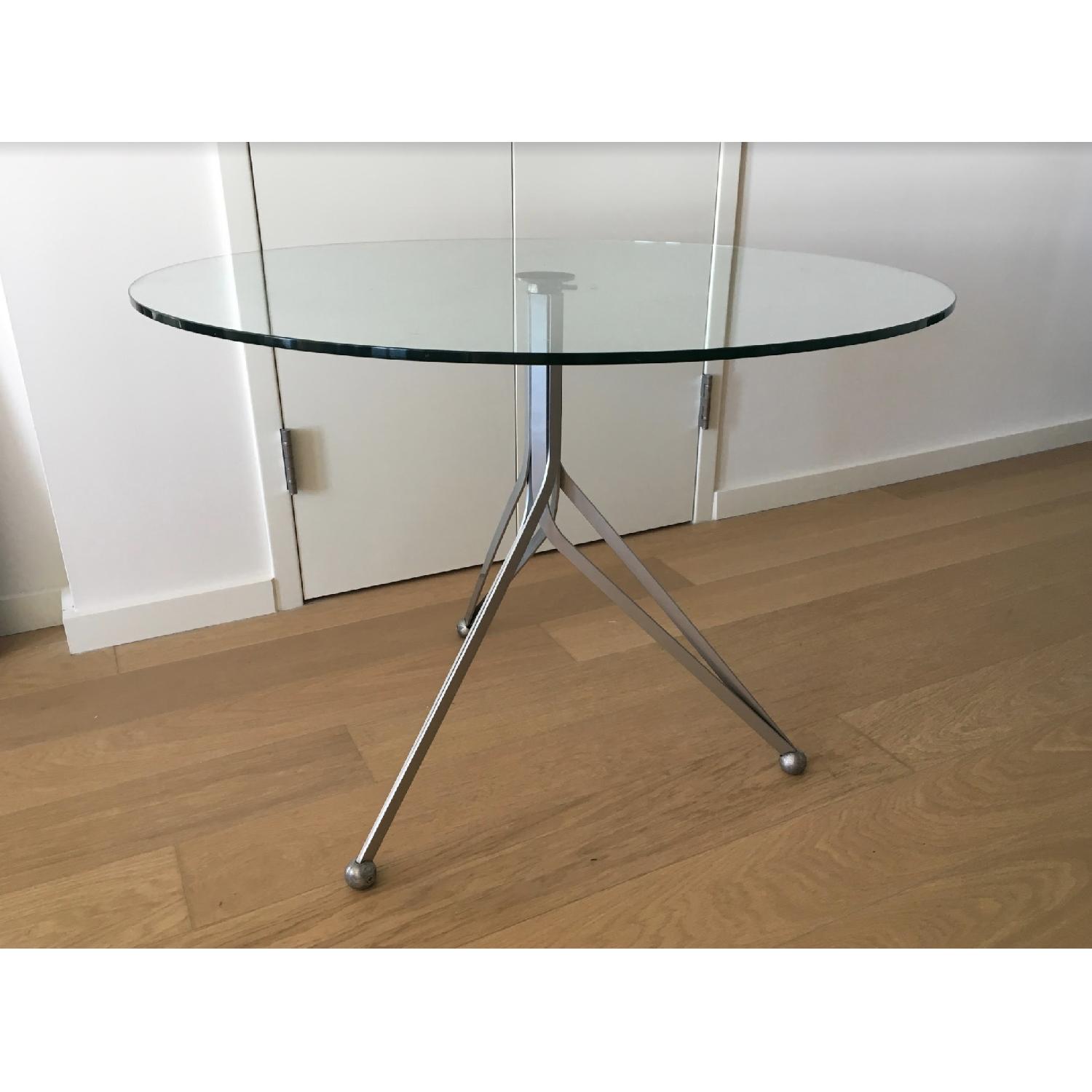 Modern Circular Glass Dining Table - image-1