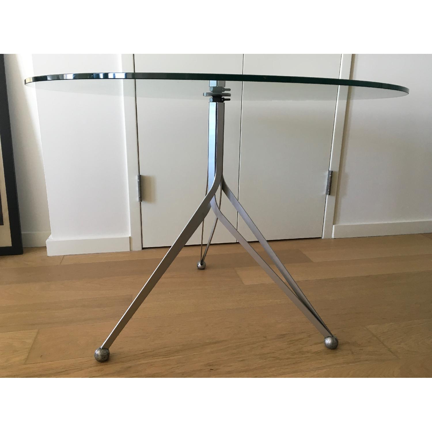 Modern Circular Glass Dining Table - image-3