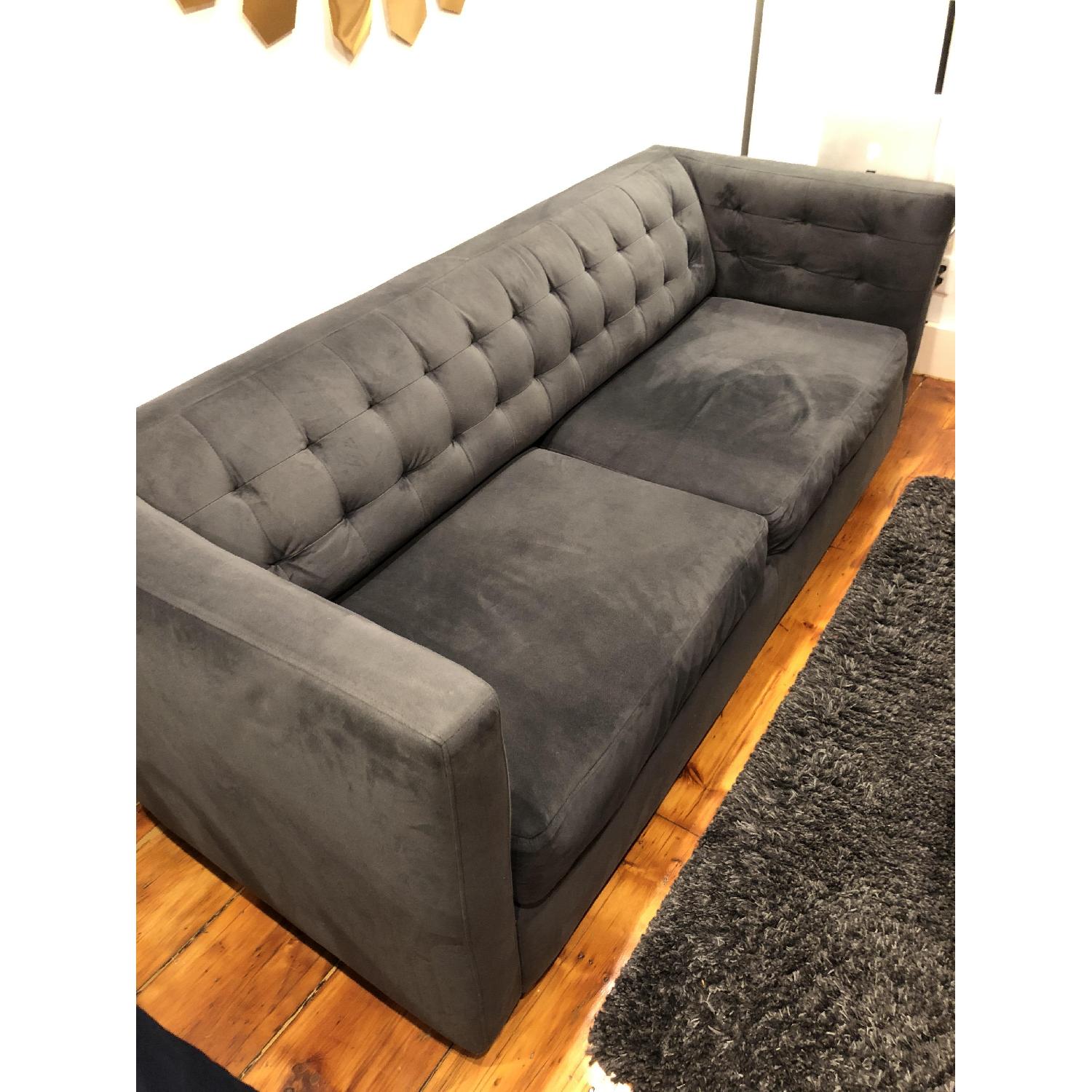 West Elm Performance Velvet Shadow Rochester Sofa - image-1