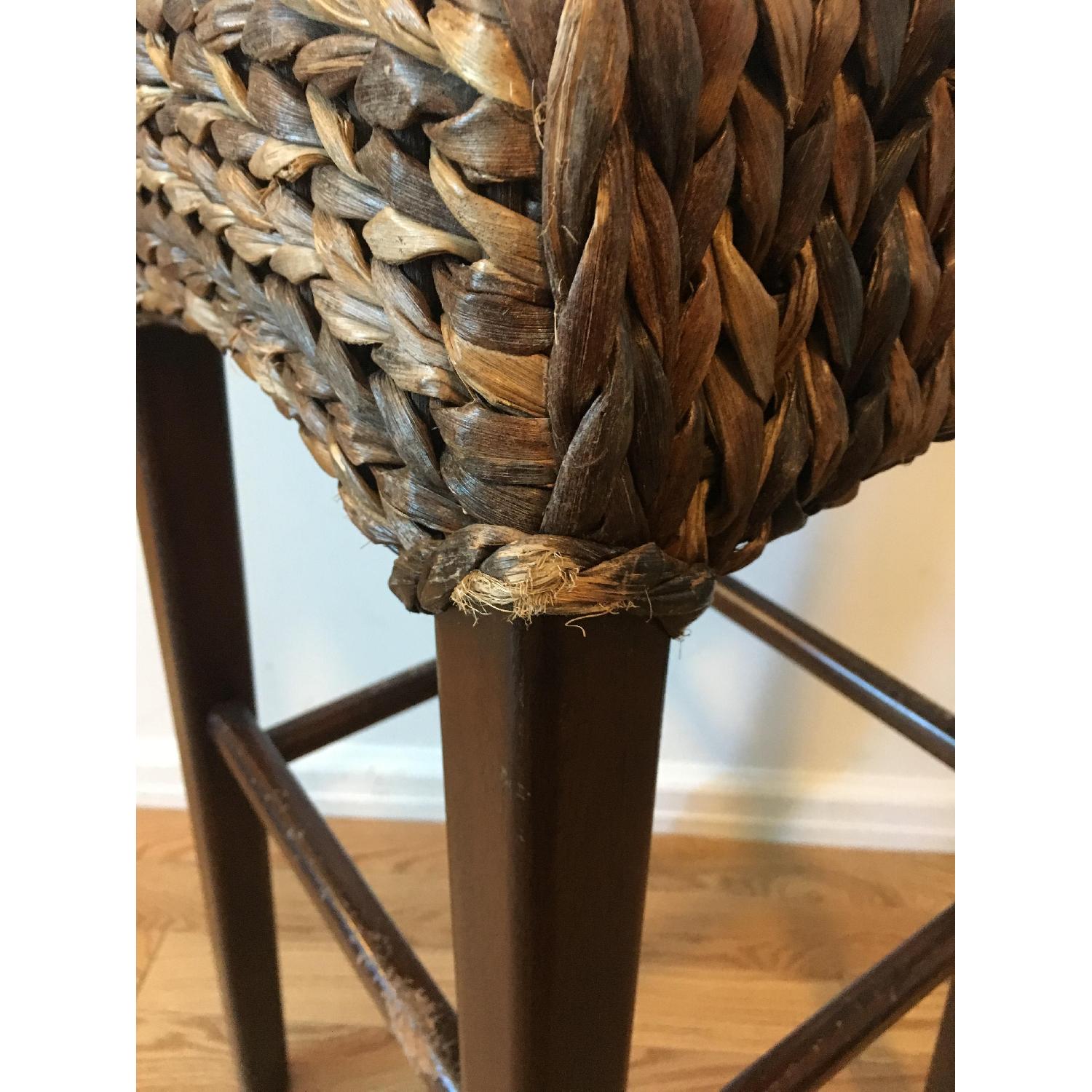 Pottery Barn Wood & Rattan Seat Stool - image-6