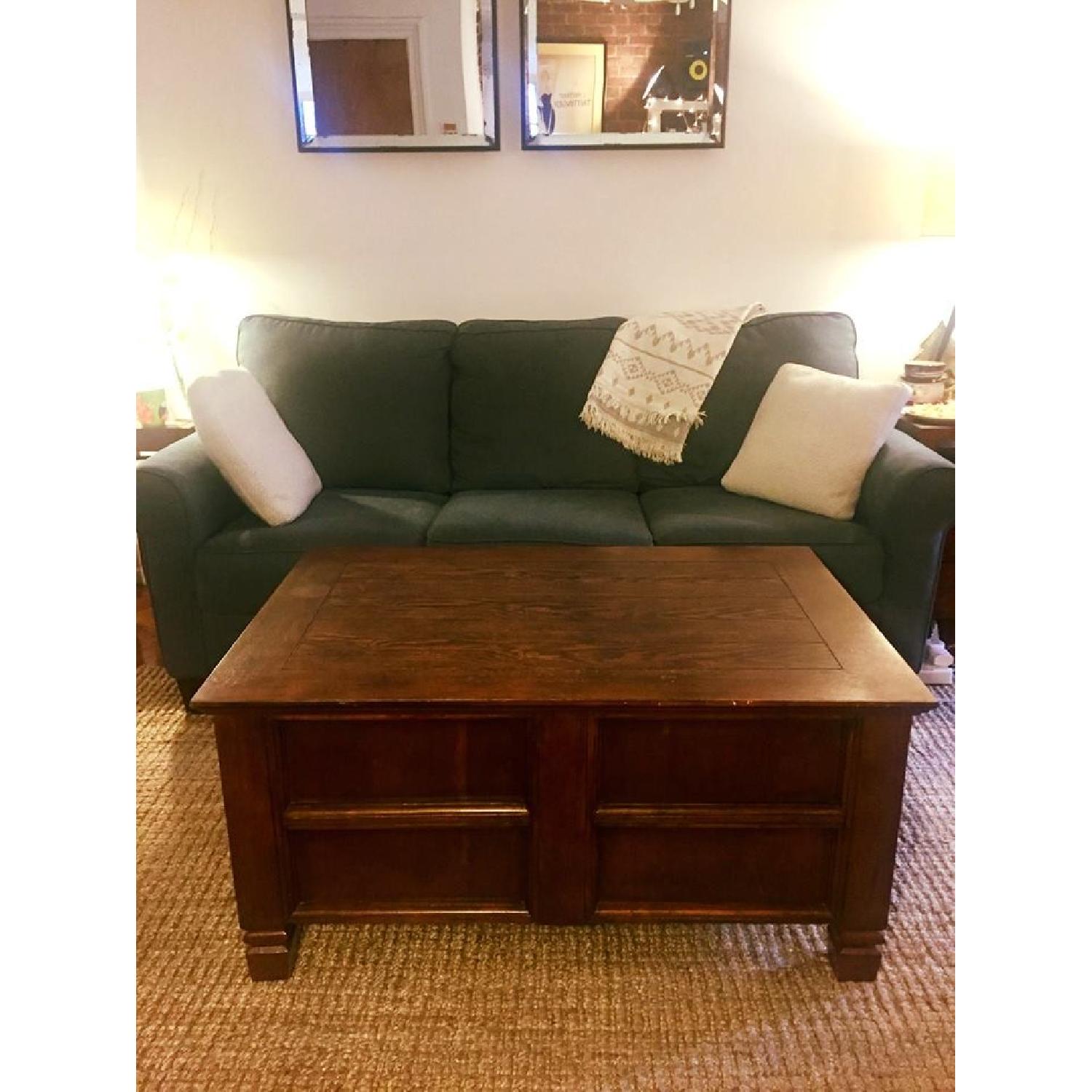 Walnut Wood Coffee Table Trunk - image-1