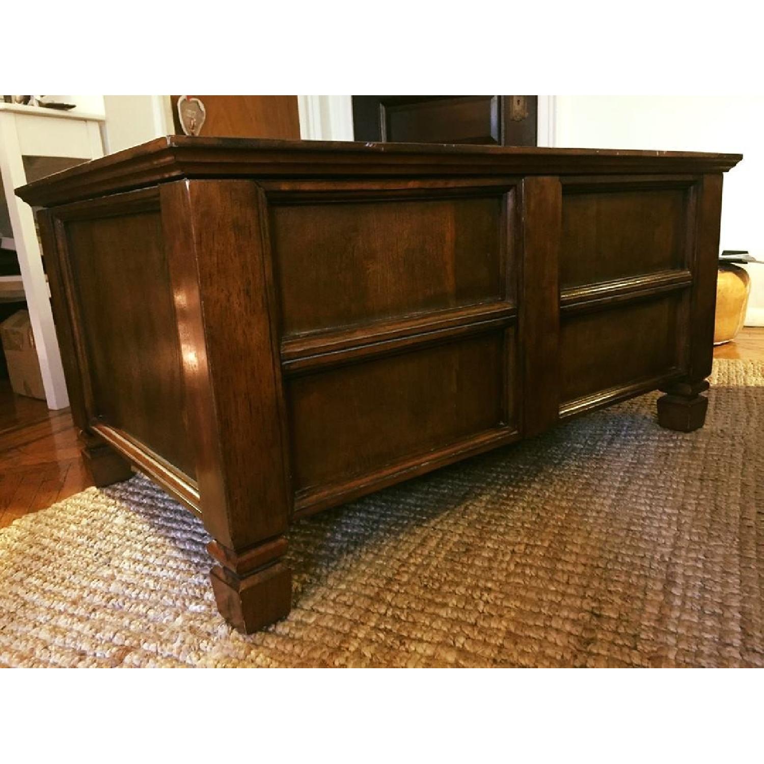 Walnut Wood Coffee Table Trunk - image-4
