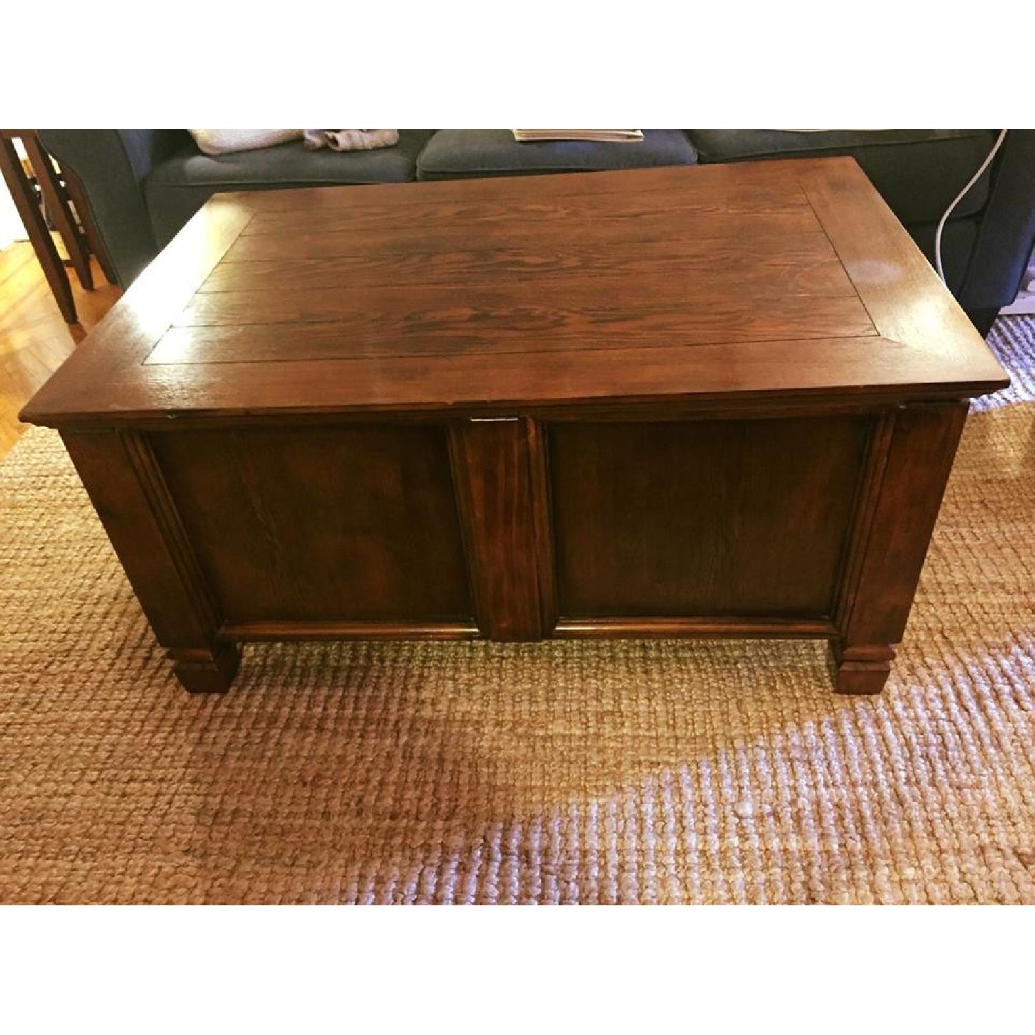 Walnut Wood Coffee Table Trunk - image-5