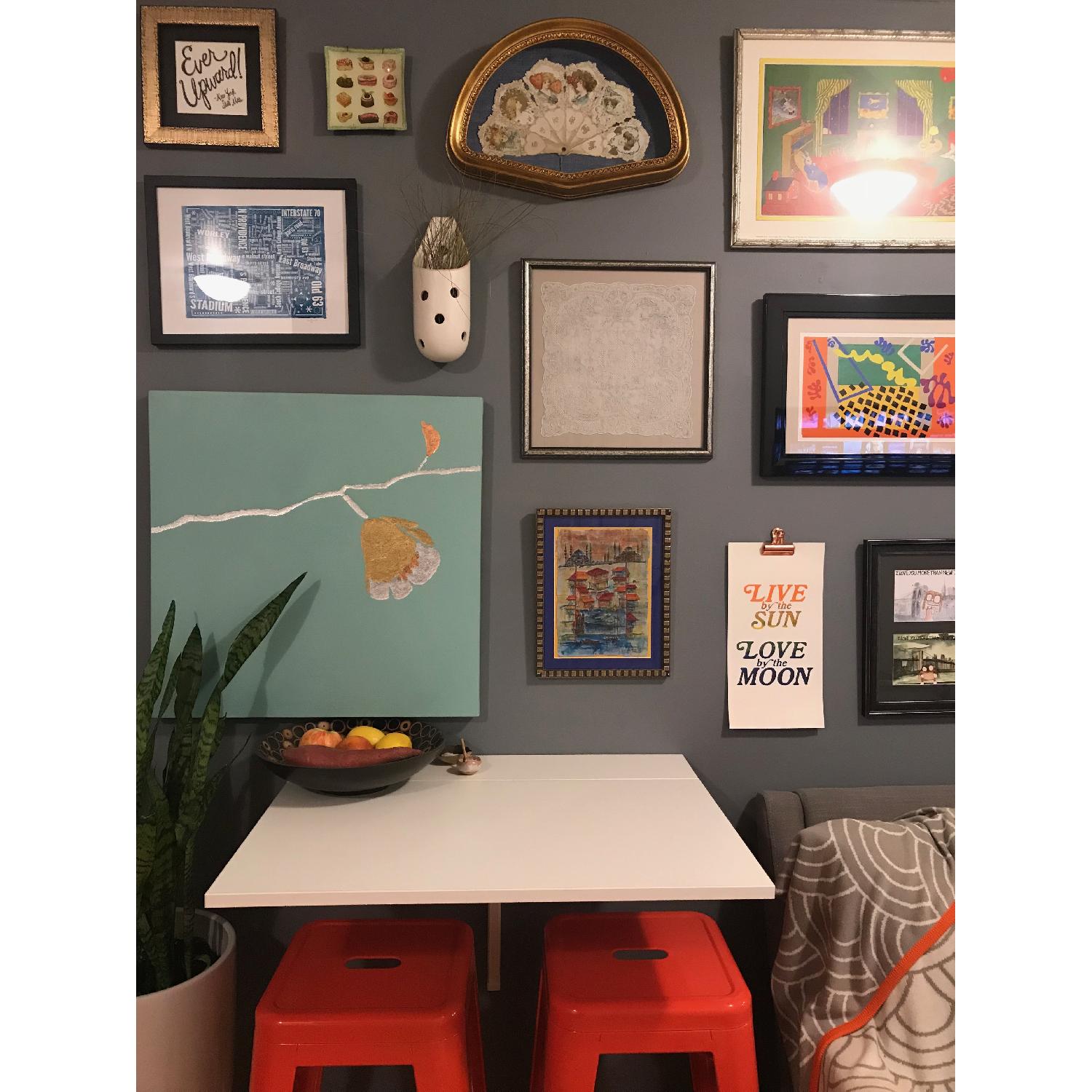 West Elm Turned Wood Leg Standing Planter - image-1