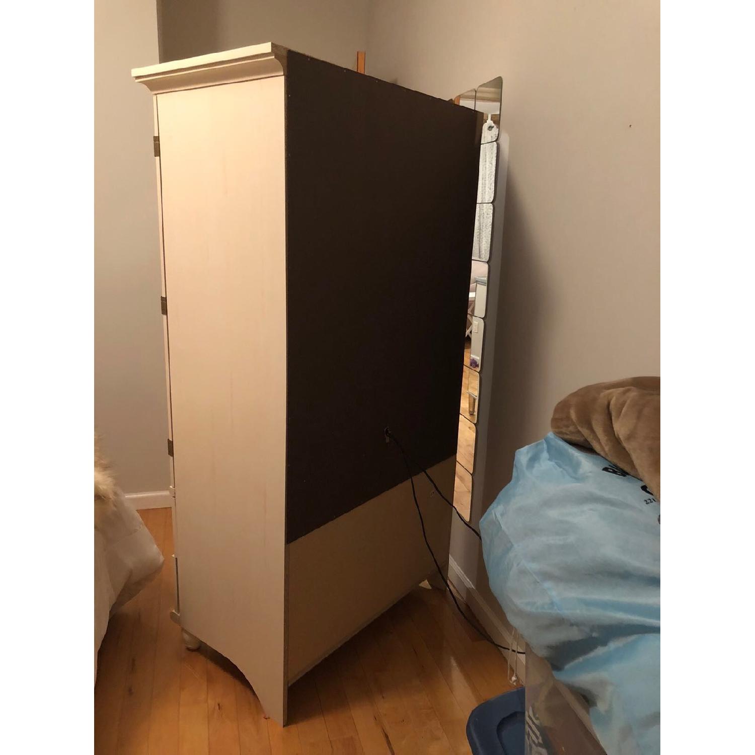 Sauder Harbor Antiqued White Finish Armoire - image-4