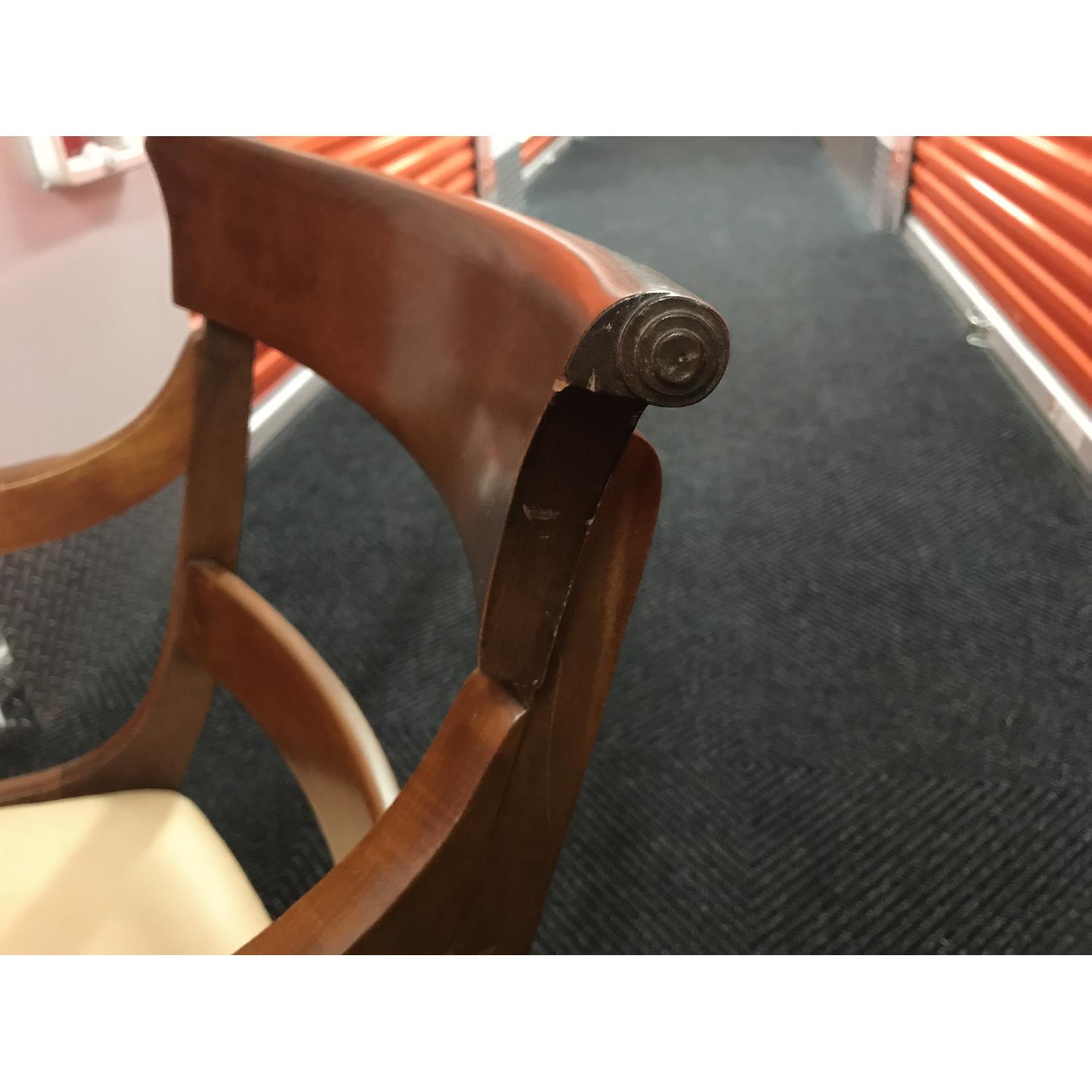 Rocking Chair w/ Cream Leather Seat - image-1