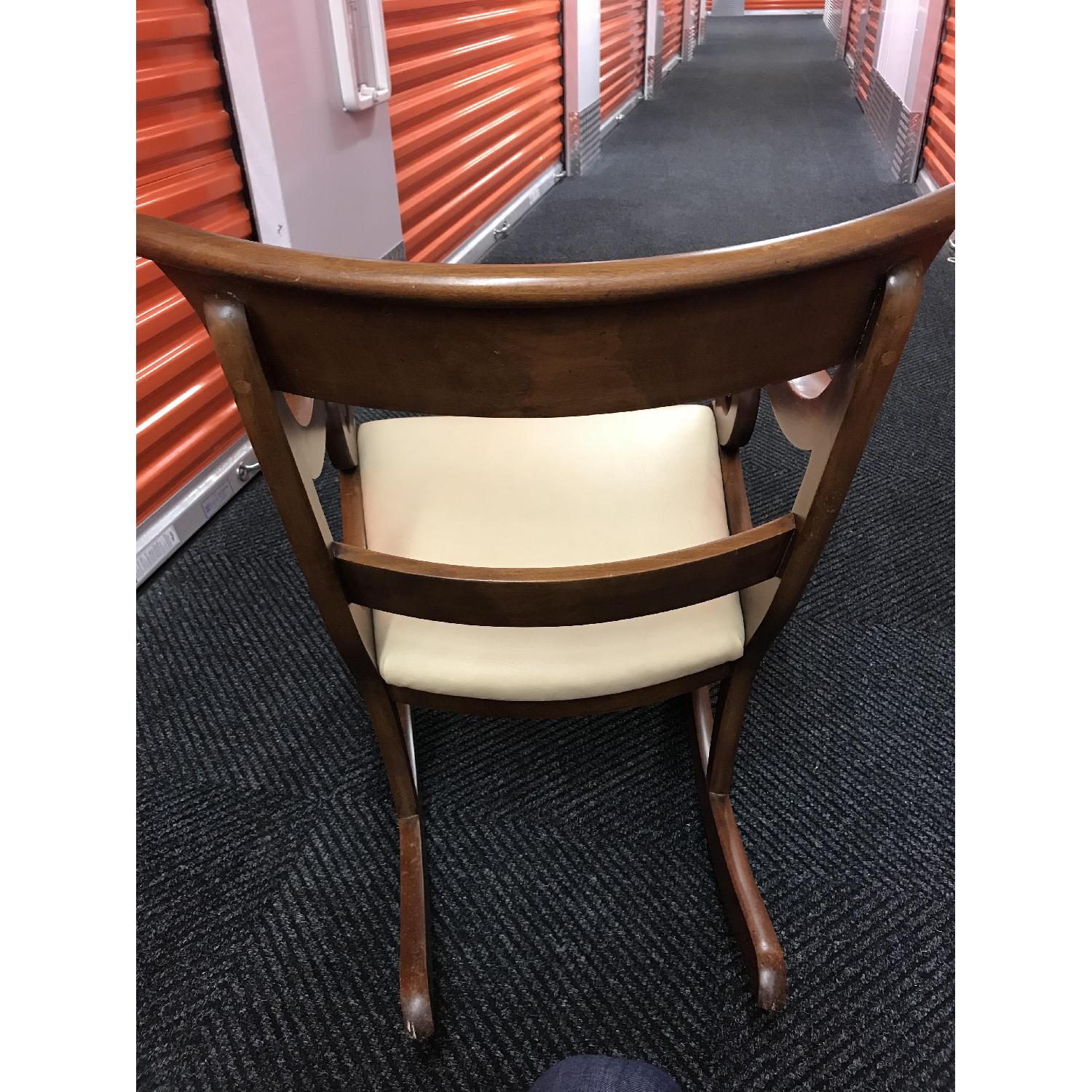 Rocking Chair w/ Cream Leather Seat - image-5