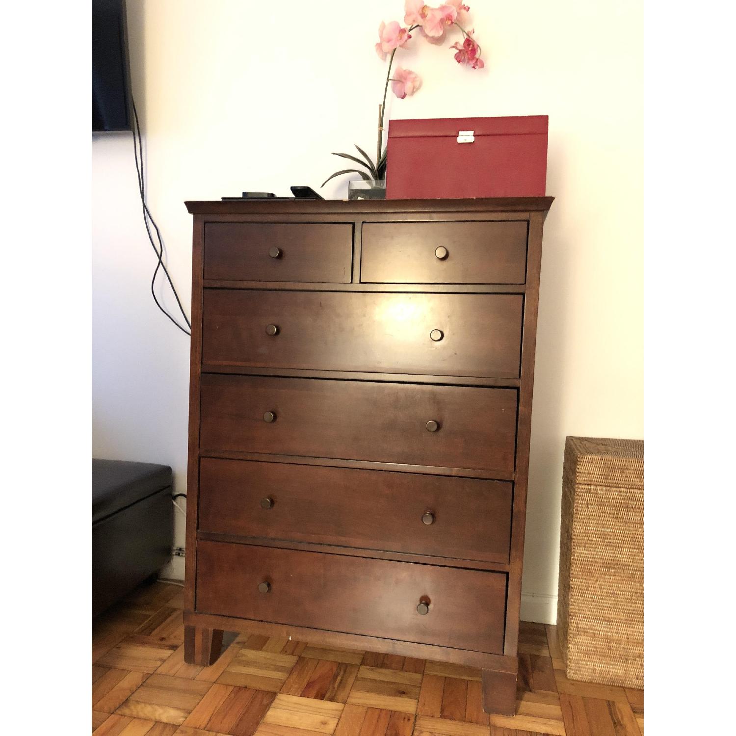Wood 6 Drawer Dresser - image-1