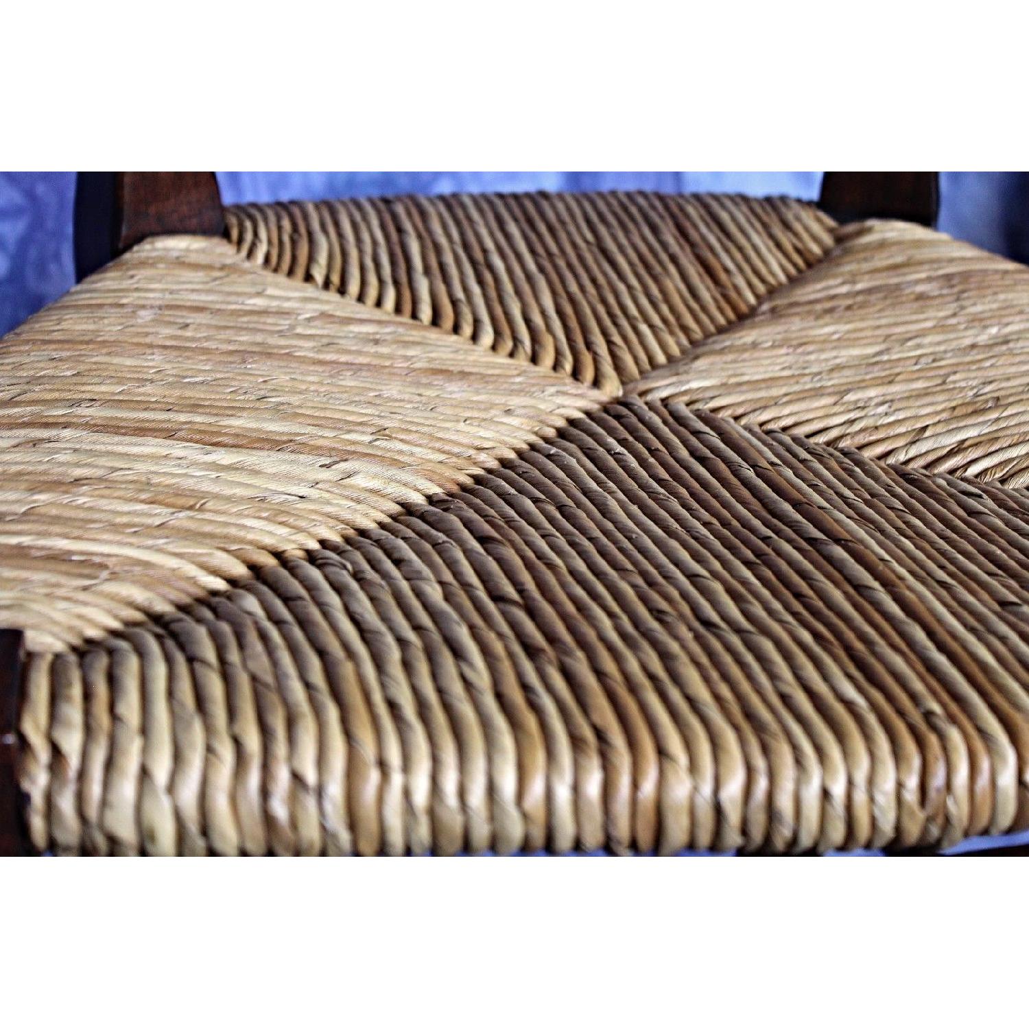 French Country Bar Counter Chair w/ Rush Seat - image-5