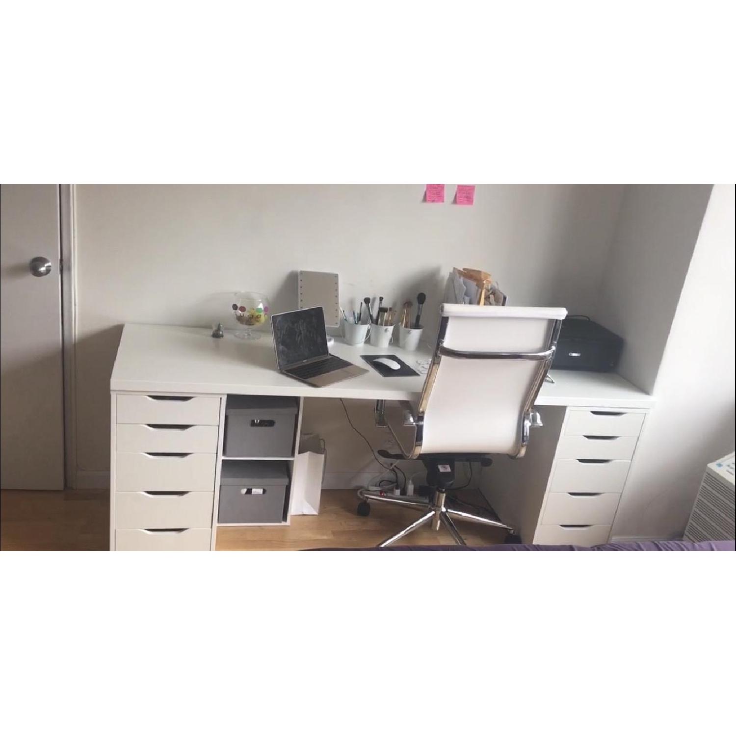 Ikea Modern Desk w/ Removable Drawers - image-5