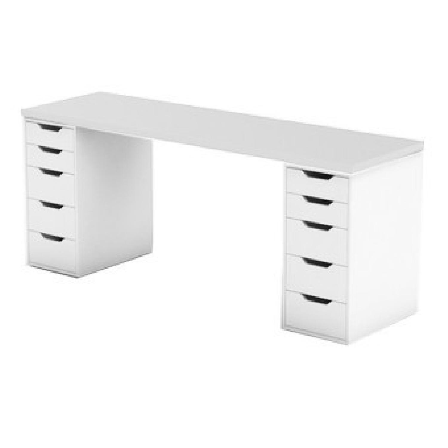 Ikea Modern Desk w/ Removable Drawers - image-0