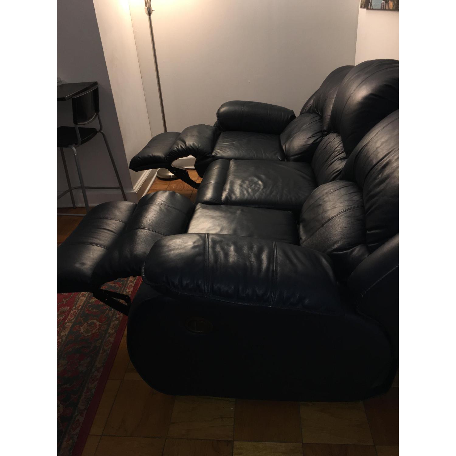 Dark Blue Reclining Couch - image-3