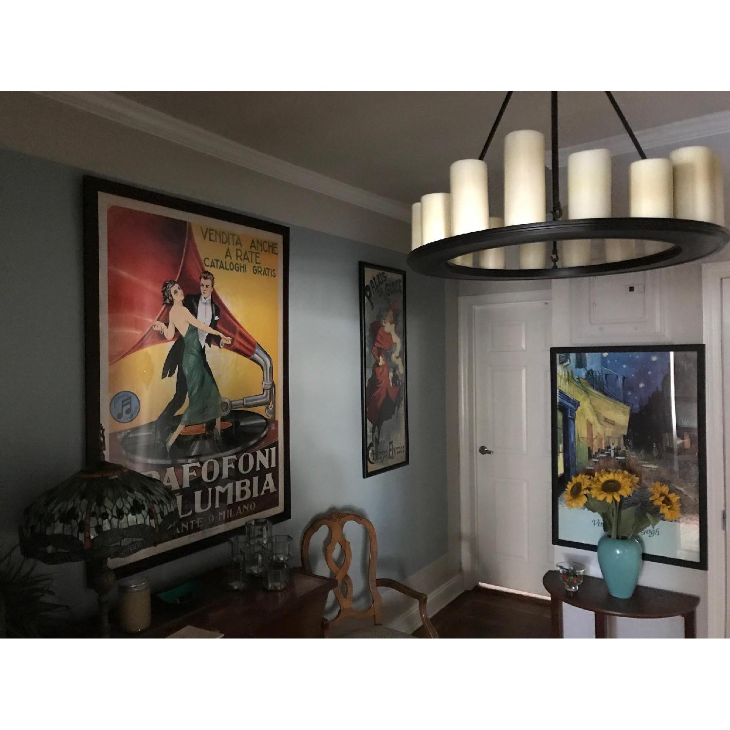 Pillar Candle Round Chandelier - image-1