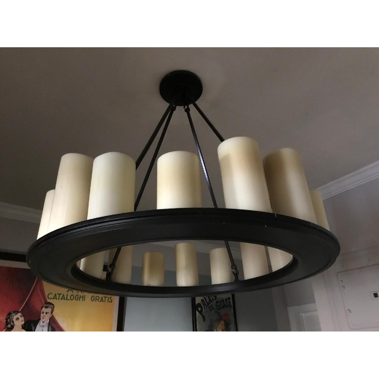 Pillar Candle Round Chandelier AptDeco