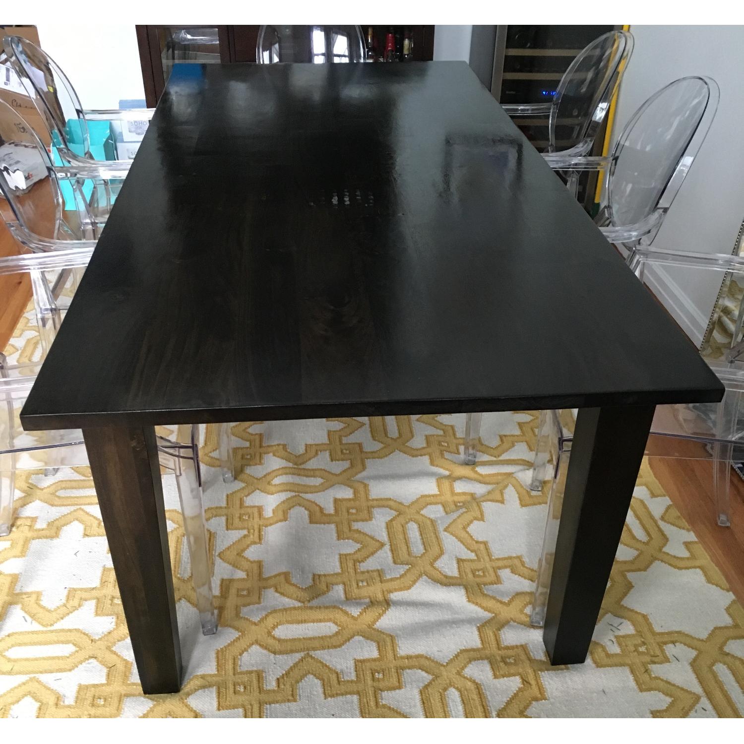 Crate & Barrel Basque Grey Wash Dining Table AptDeco