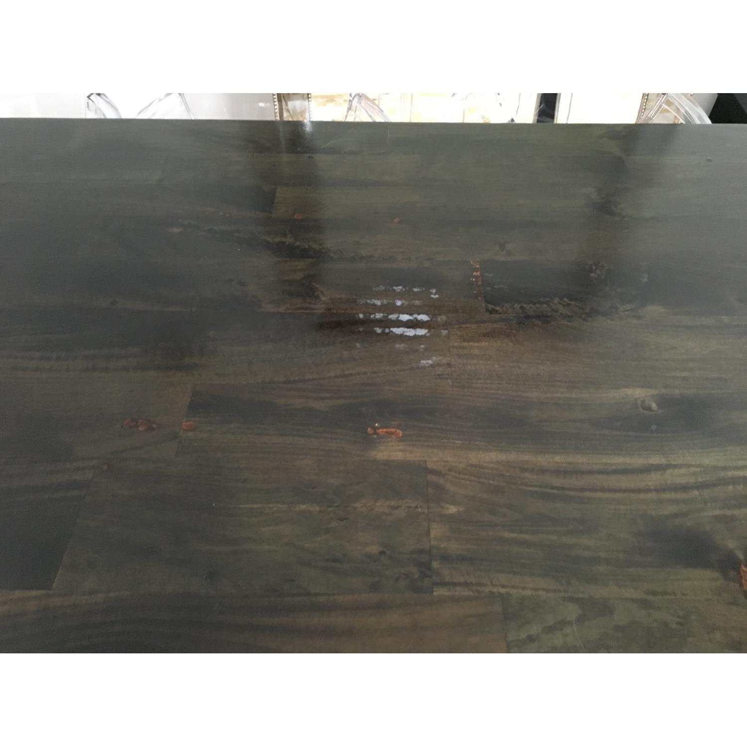 Crate & Barrel Basque Grey Wash Dining Table - image-3