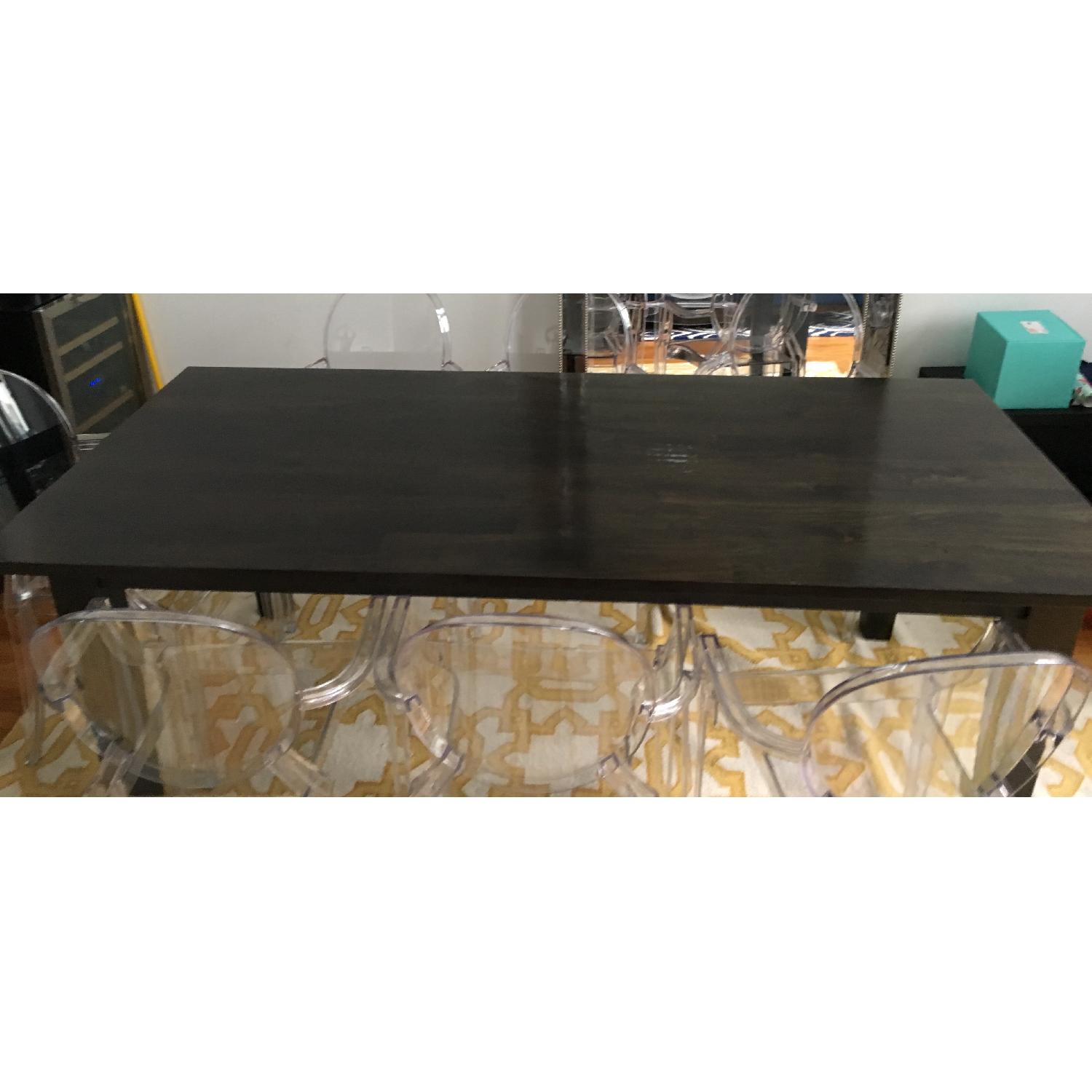 Crate & Barrel Basque Grey Wash Dining Table - image-4