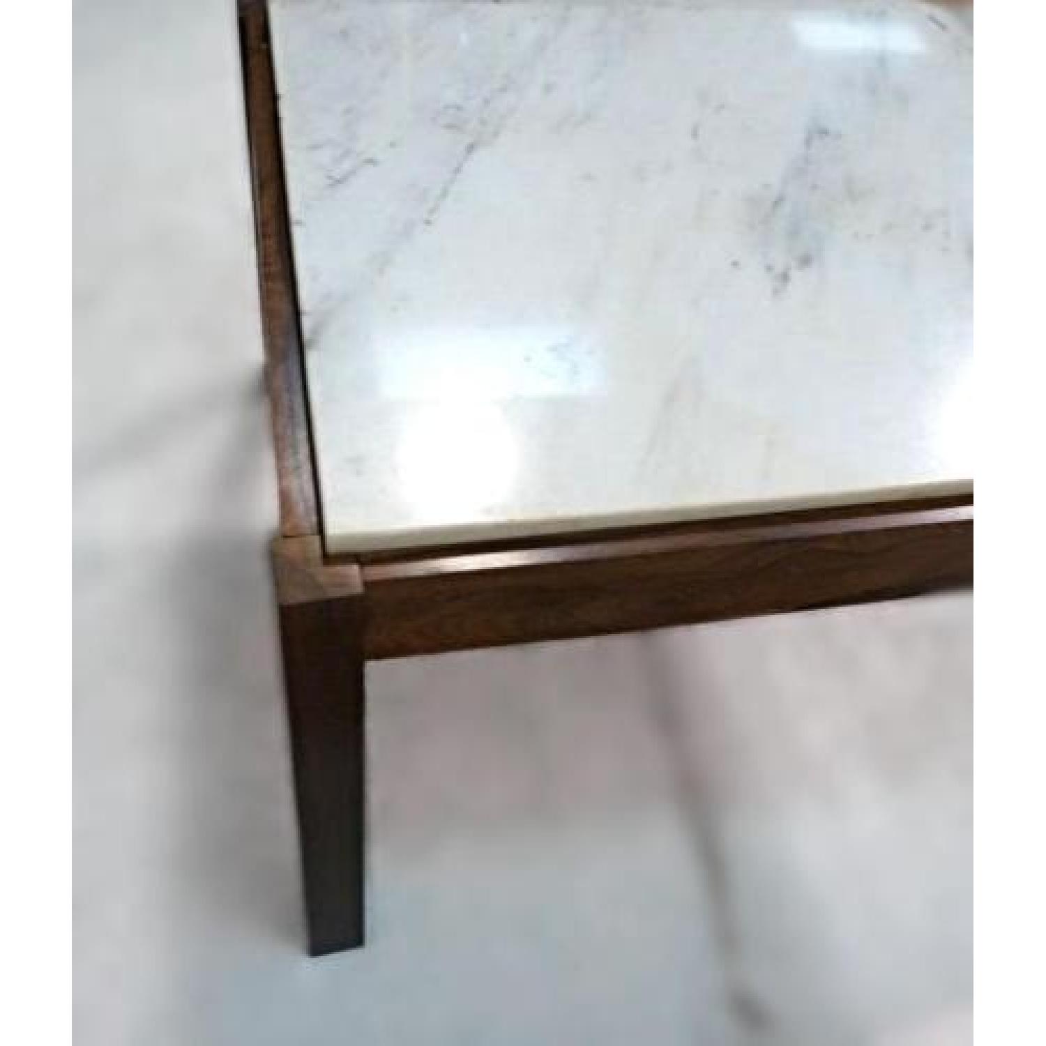 Danish Modern Rosewood Marble Top Coffee Table - image-6