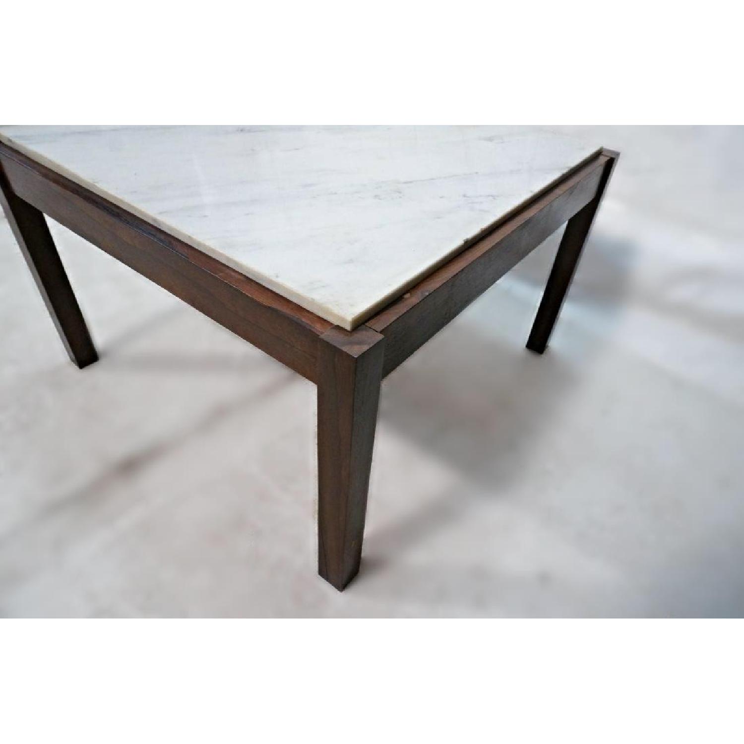 Danish Modern Rosewood Marble Top Coffee Table - image-7