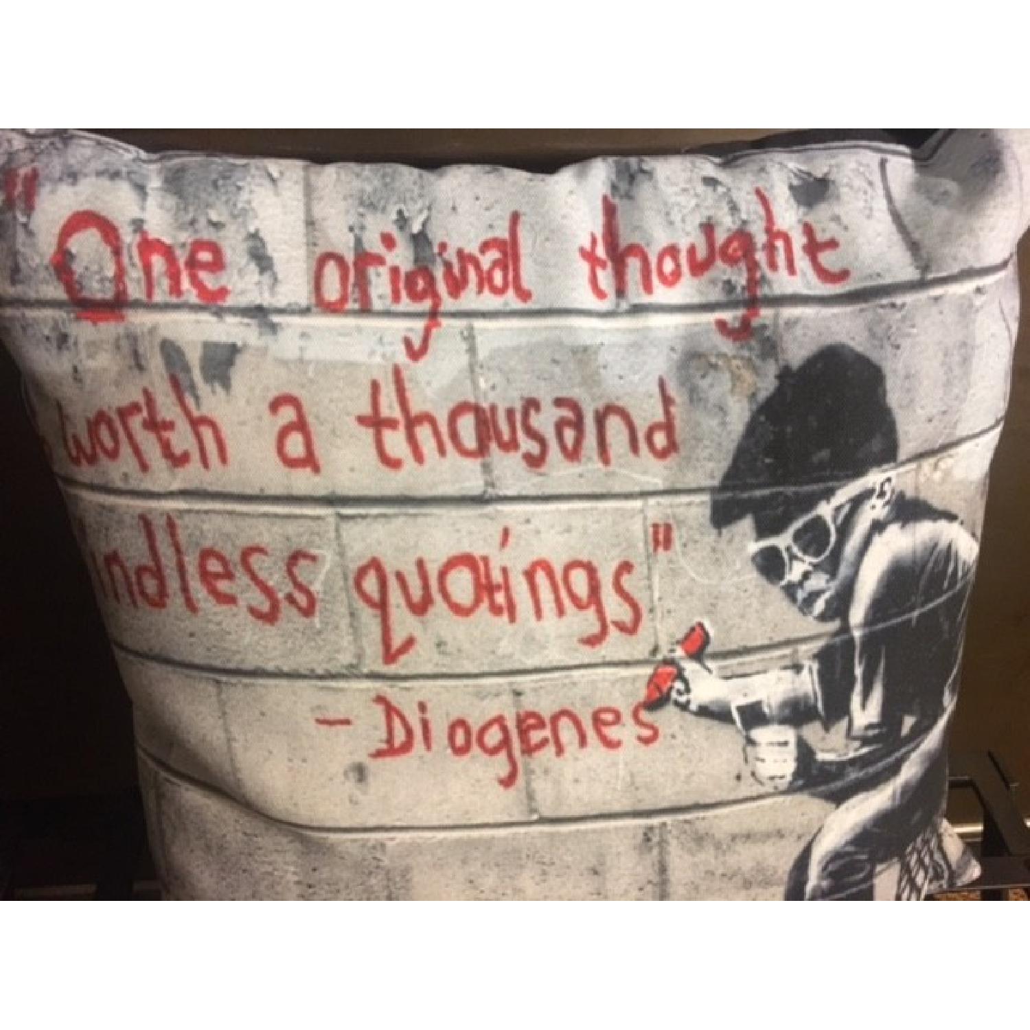 Banksy Throw Pillow - image-3
