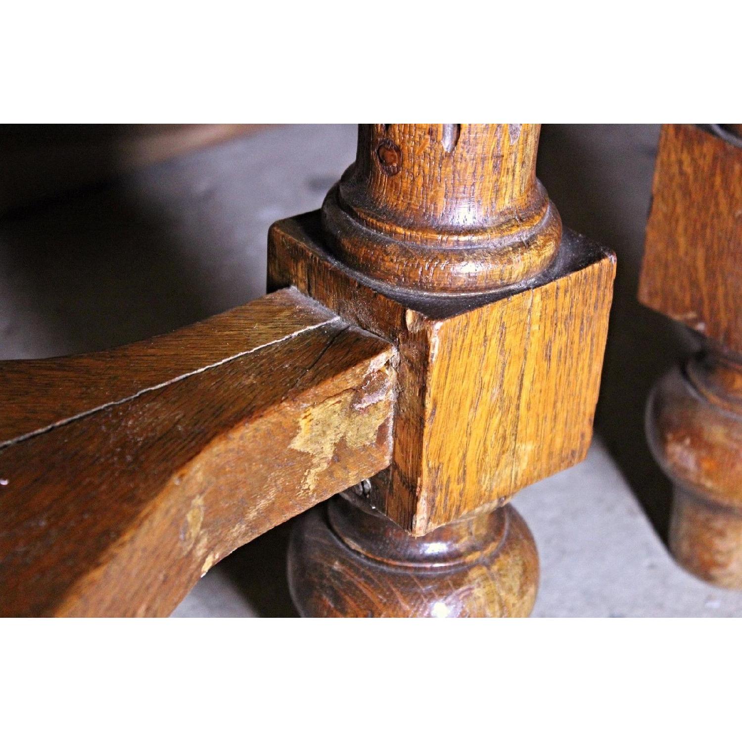 Solid Oak Extension Dining Table w/ 3 Leaves - image-4