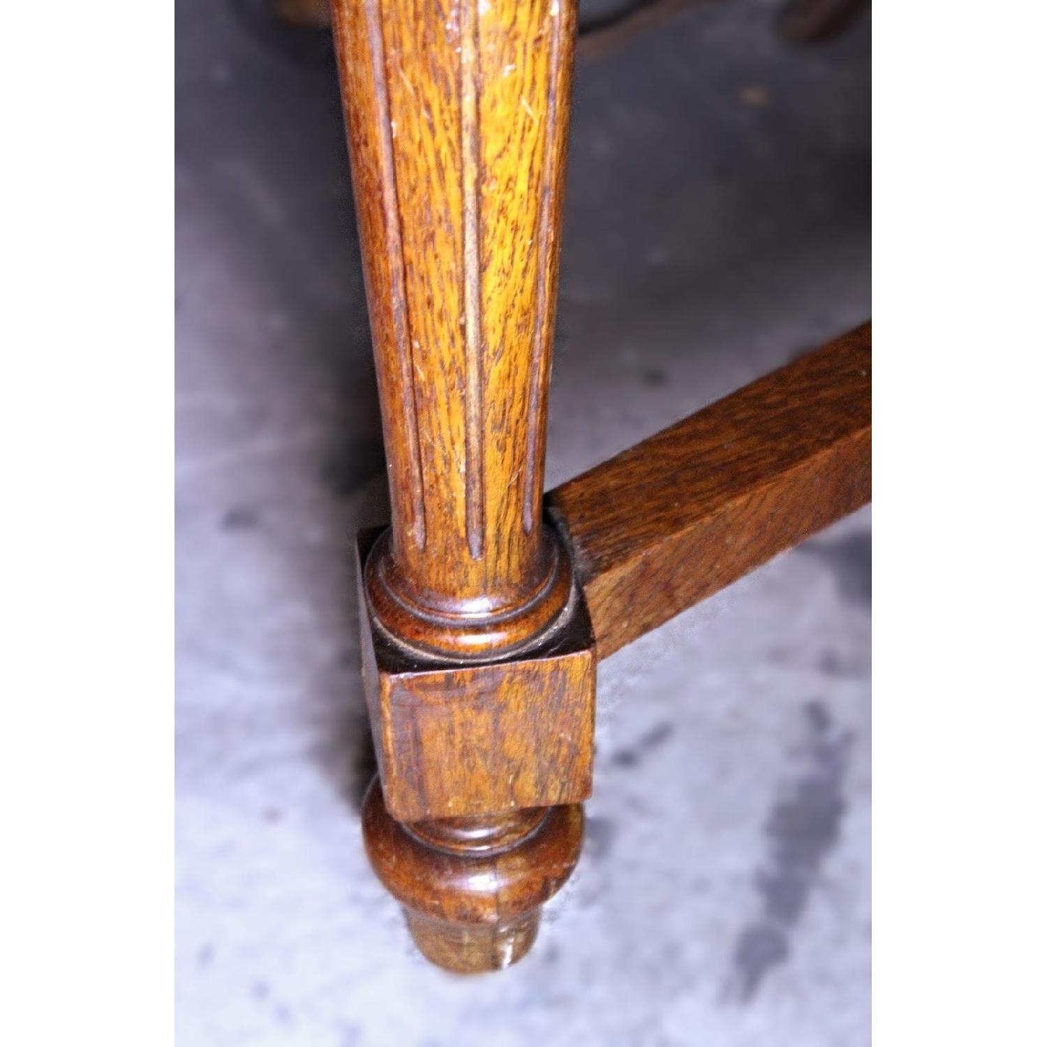 Solid Oak Extension Dining Table w/ 3 Leaves - image-5