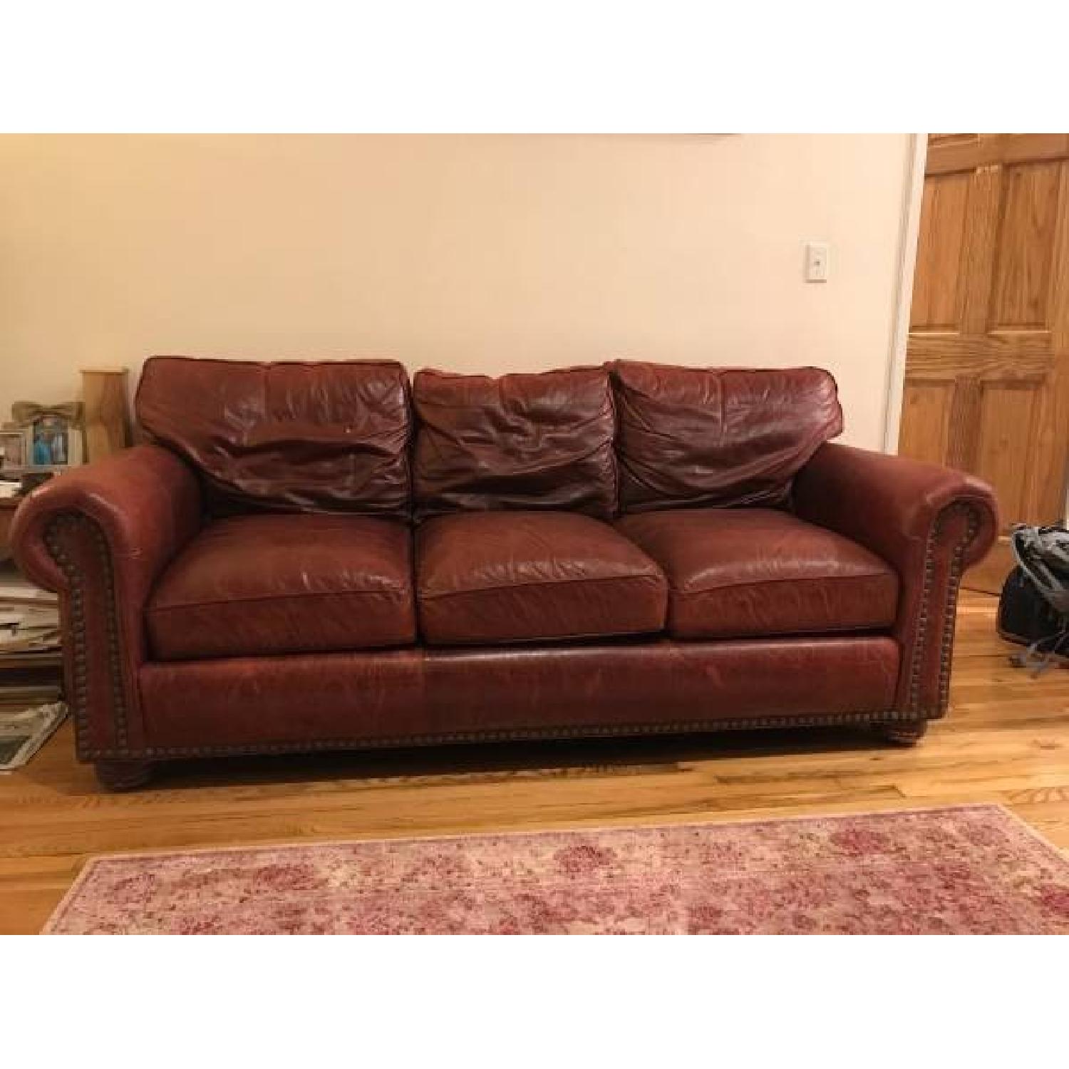 Cibola Furniture Internazionale Coffee Brown Leather Sofa - image-1