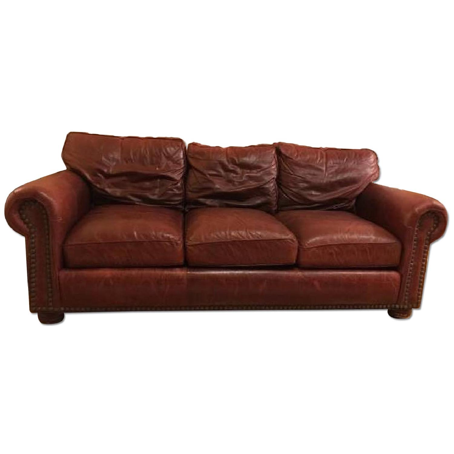 Cibola Furniture Internazionale Coffee Brown Leather Sofa - image-0