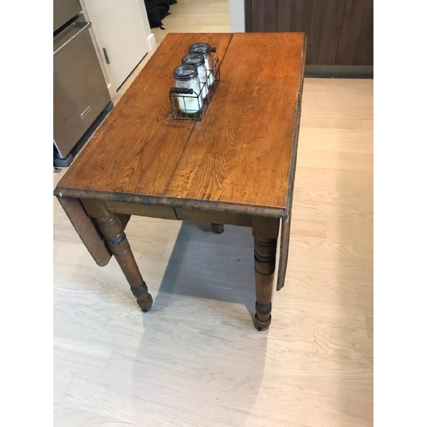Vintage Double Drop-Leaf Dining Table - image-1