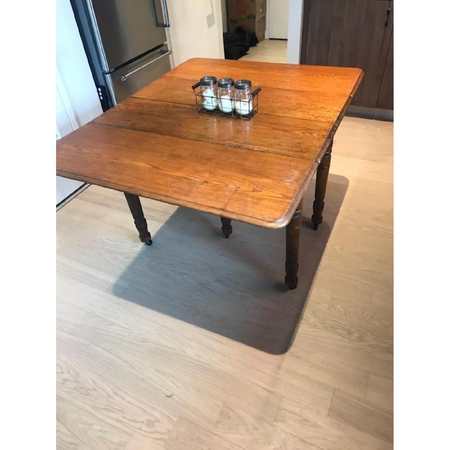 Vintage Double Drop-Leaf Dining Table - image-4