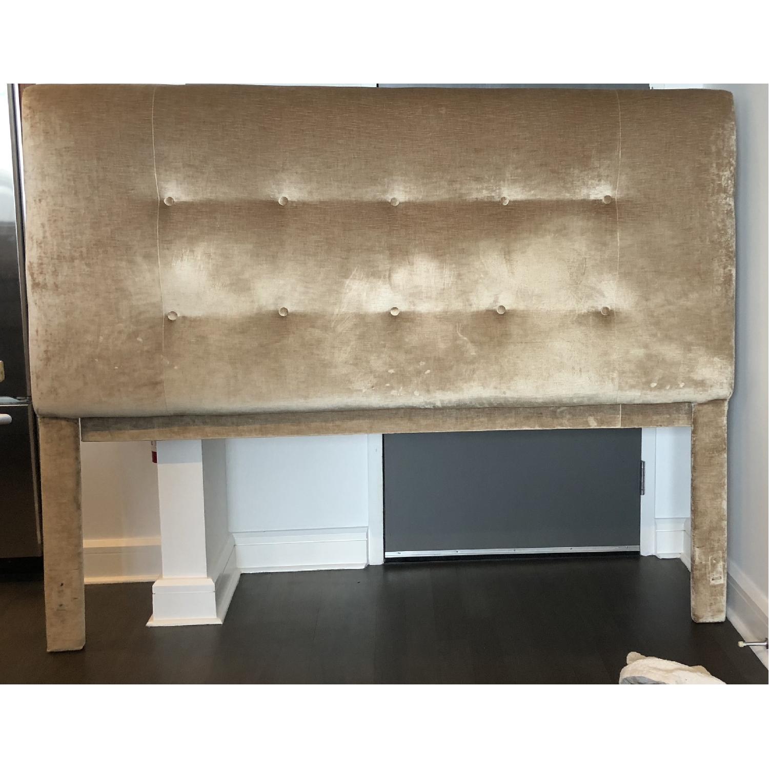 Modern King Size Velvet Tufted Headboard - image-1