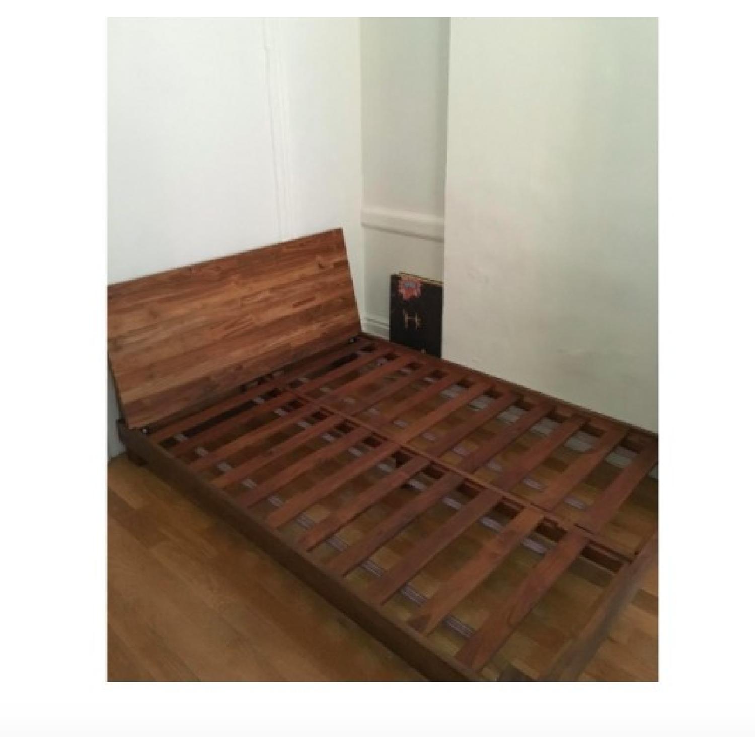 CB2 Dondra Wooden Full Size Bed Frame AptDeco