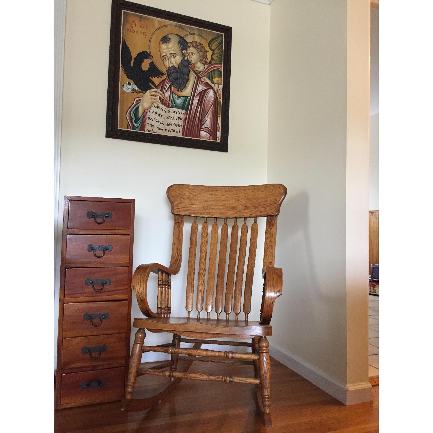 Vintage Oak Rocking Chair - image-2