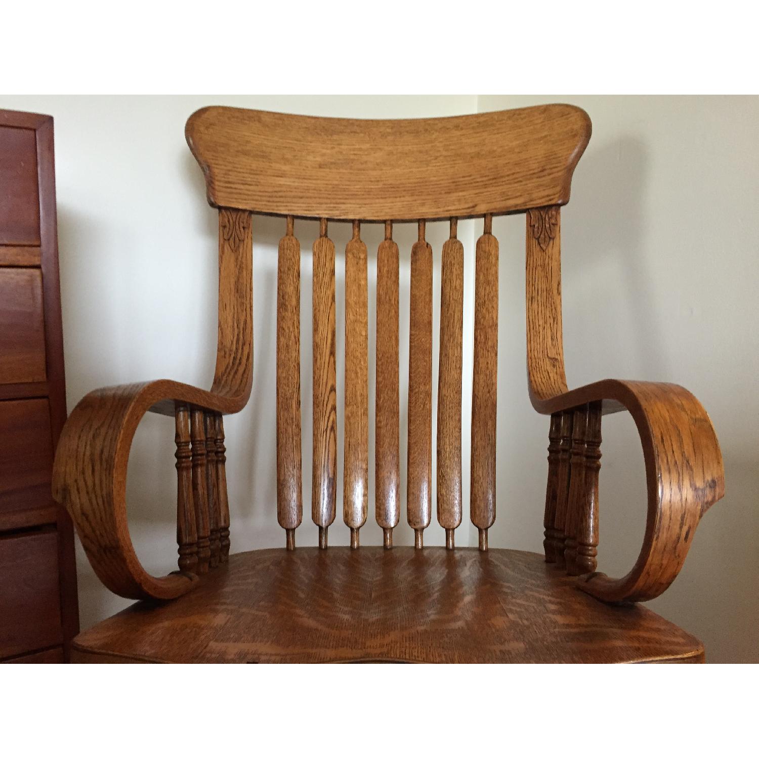 Vintage Oak Rocking Chair - image-3