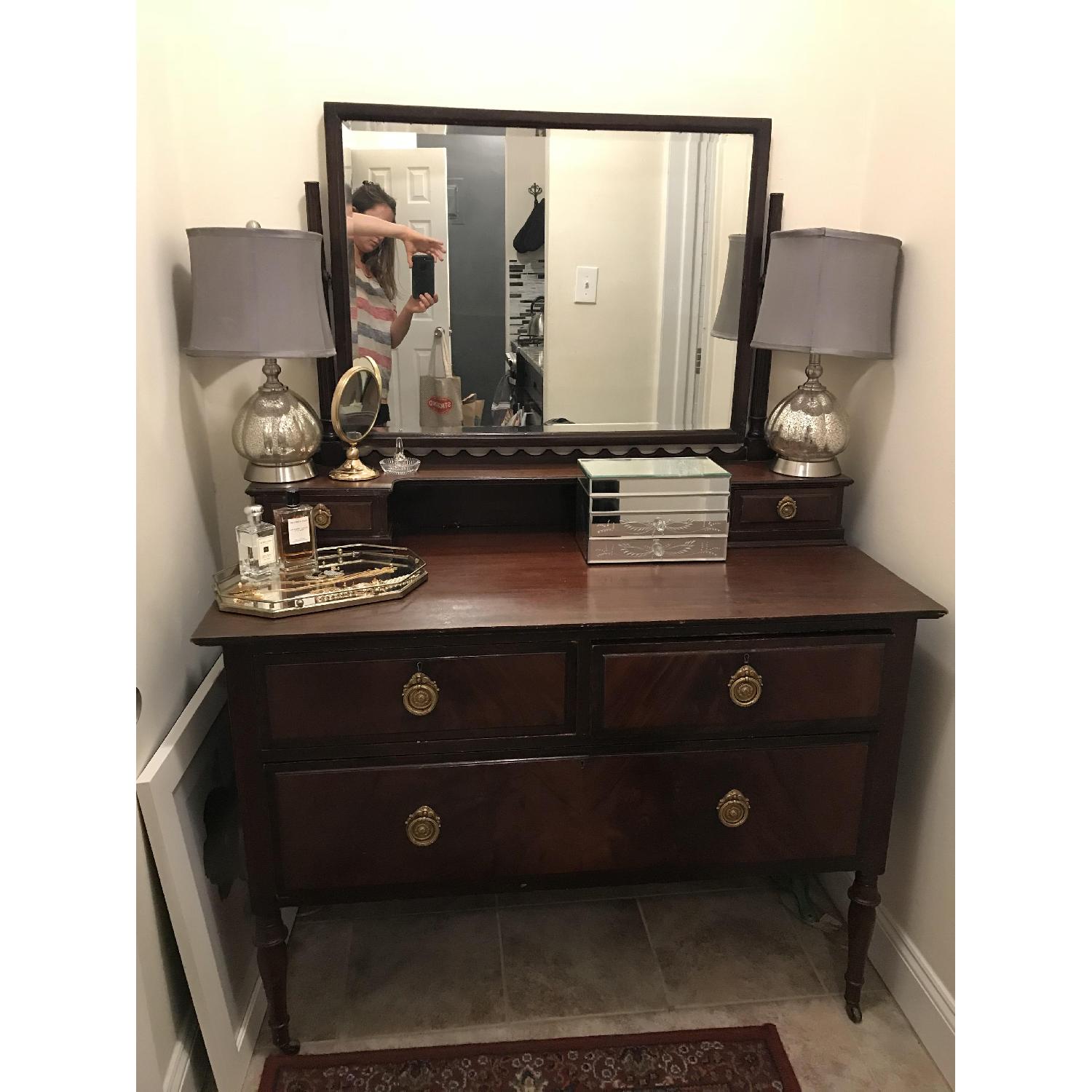 Antique Dresser w/ Mirror - image-1